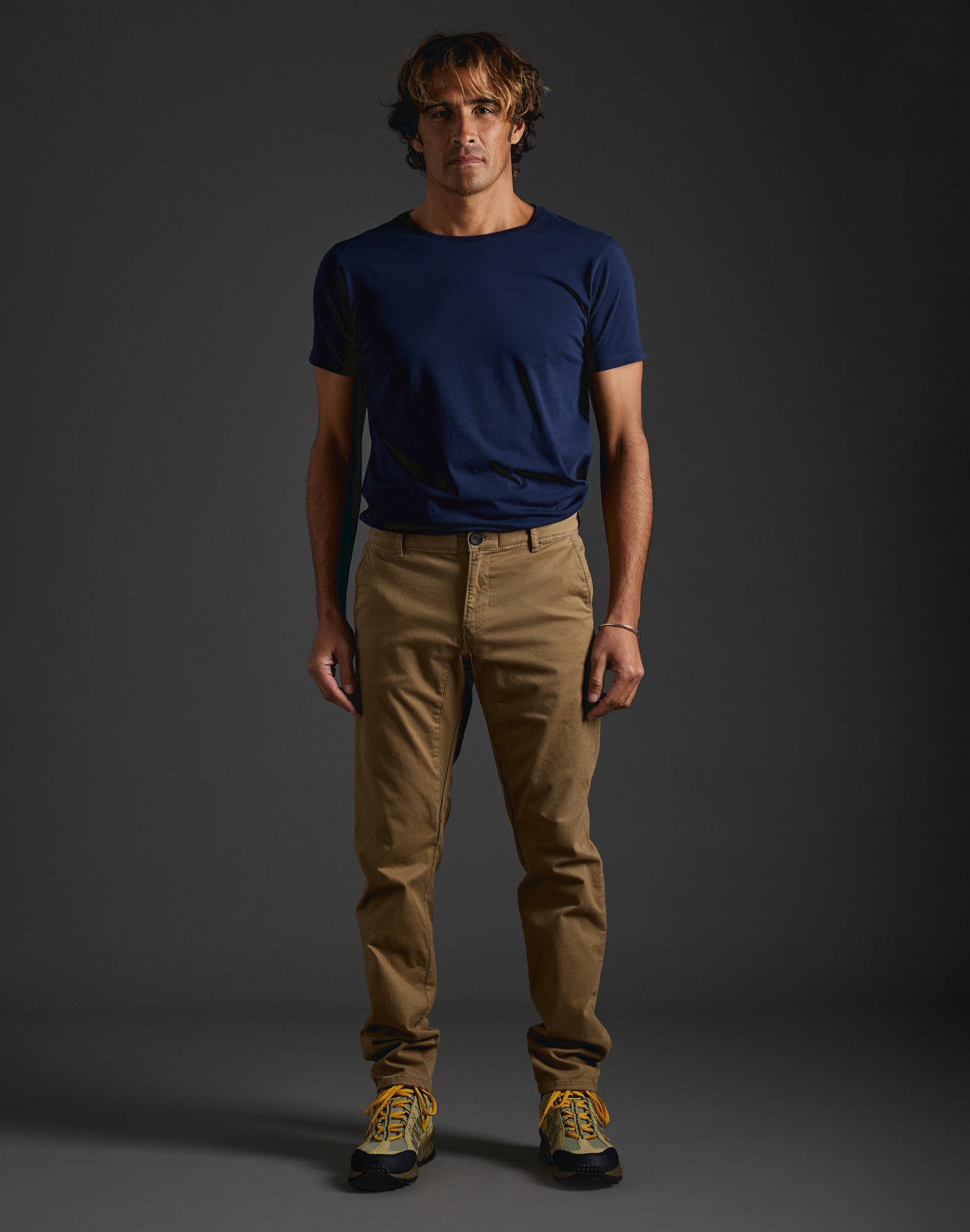 pantalon chino taupe PULLIN en coton