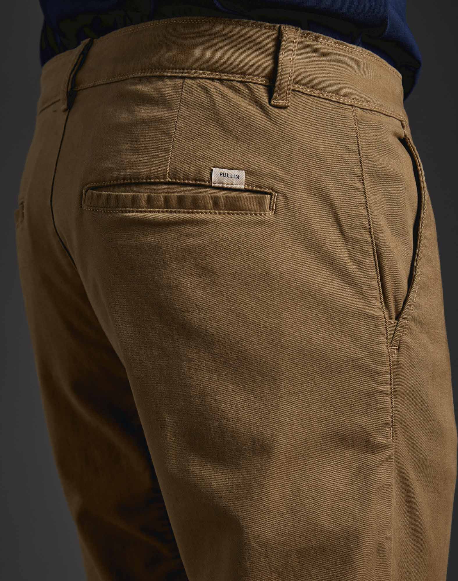 pantalon chino taupe PULLIN en coton