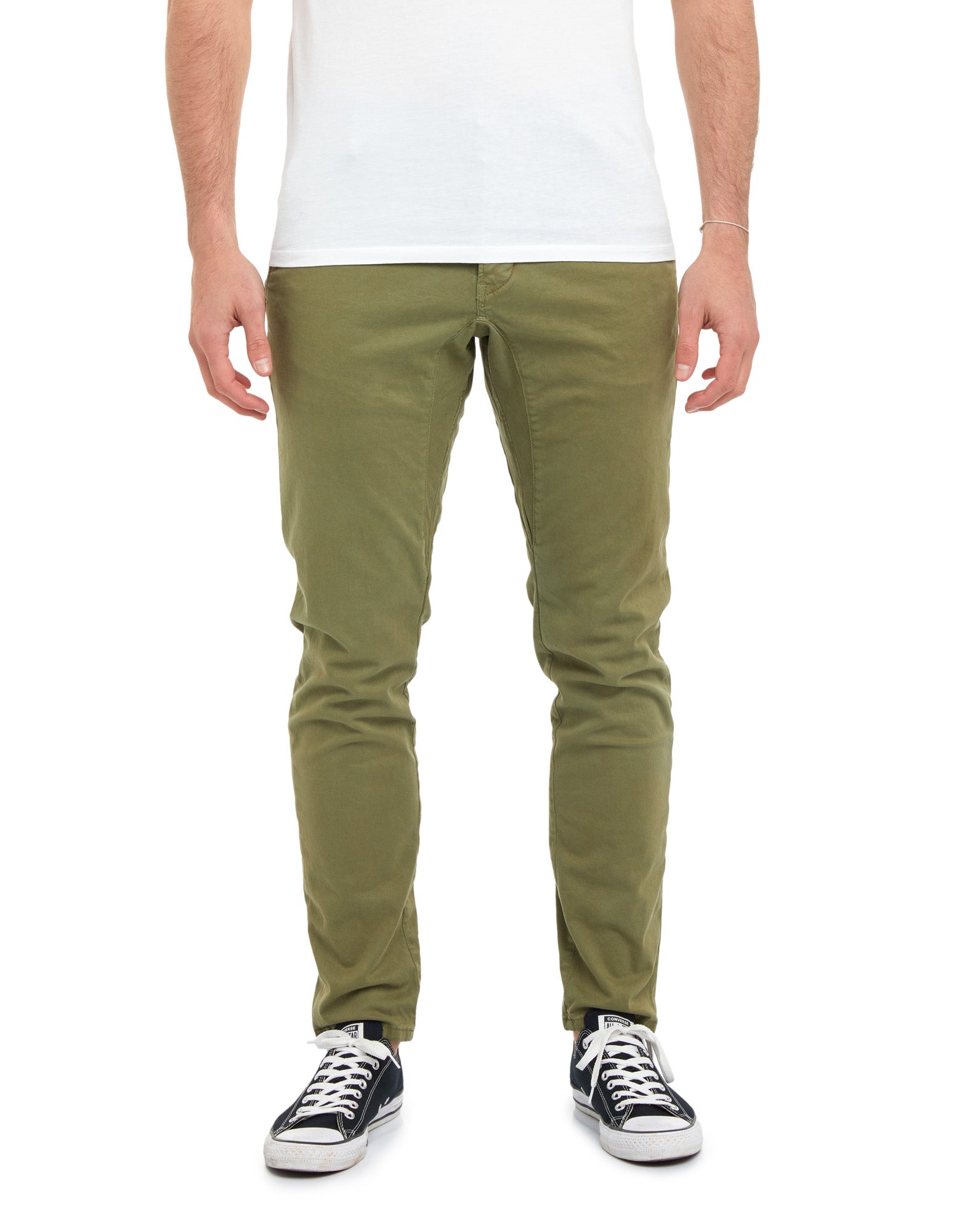 pantalon chino verdi PULLIN en coton