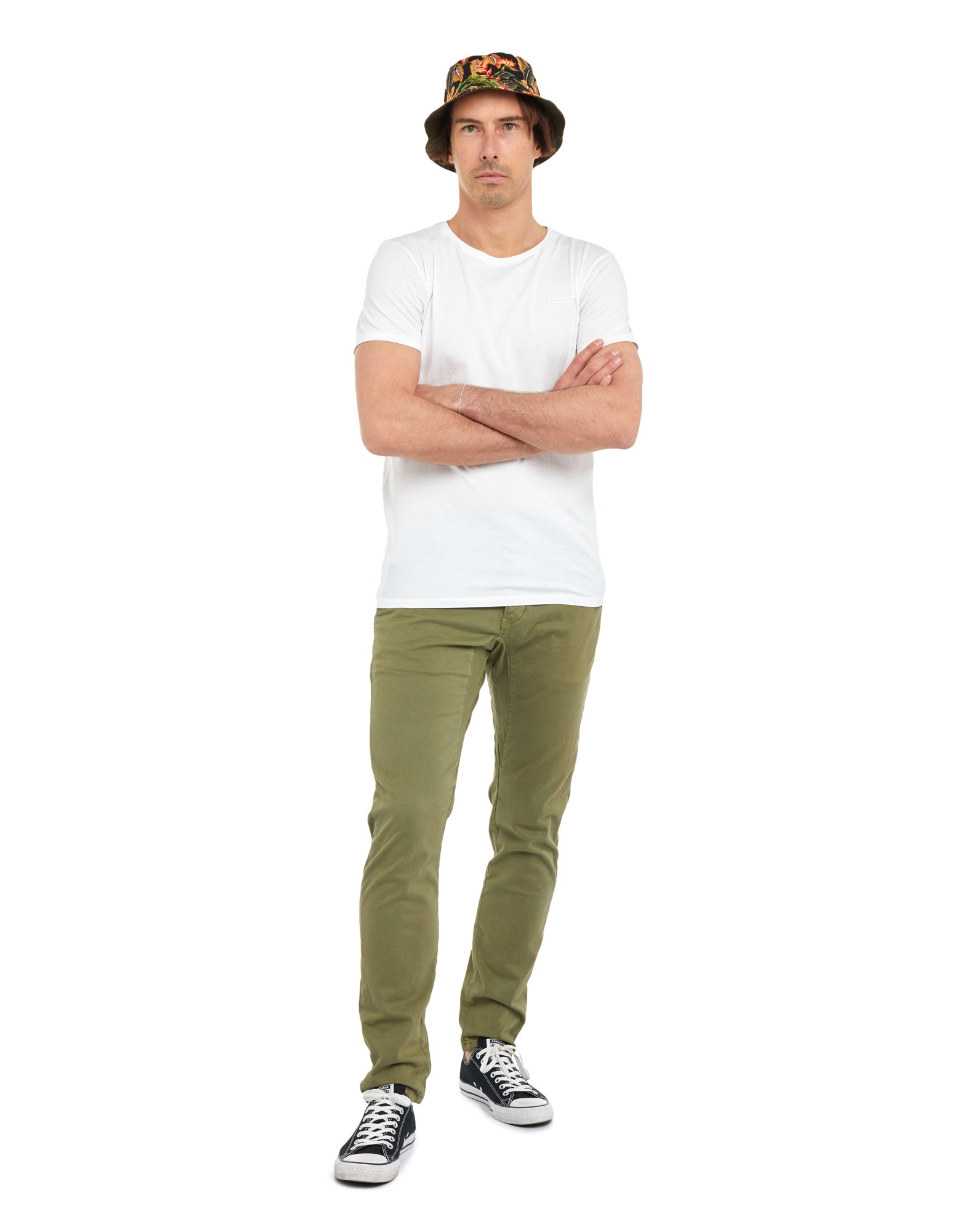 pantalon chino verdi PULLIN en coton