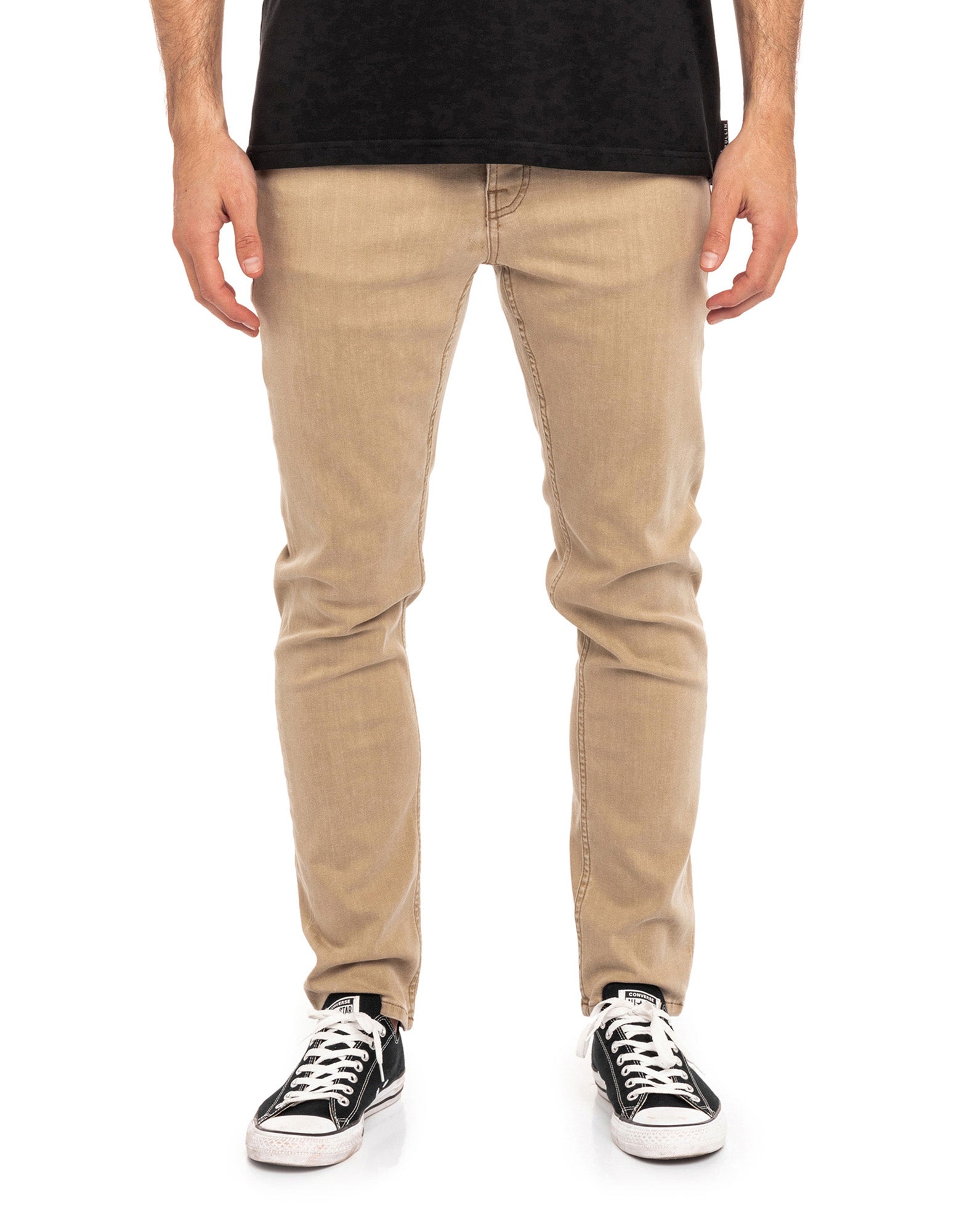 pantalon regular beige PULLIN en coton