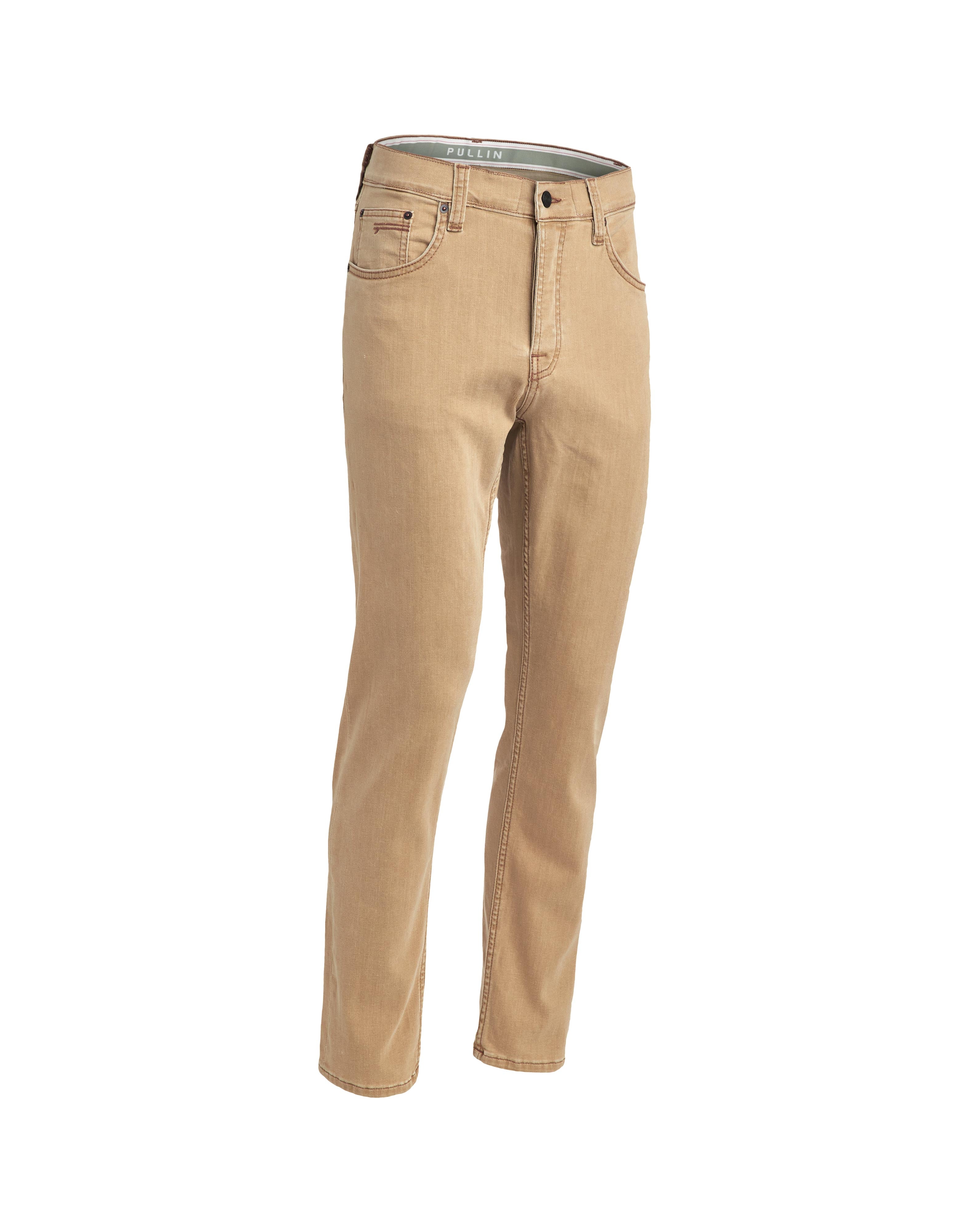 pantalon regular beige PULLIN en coton