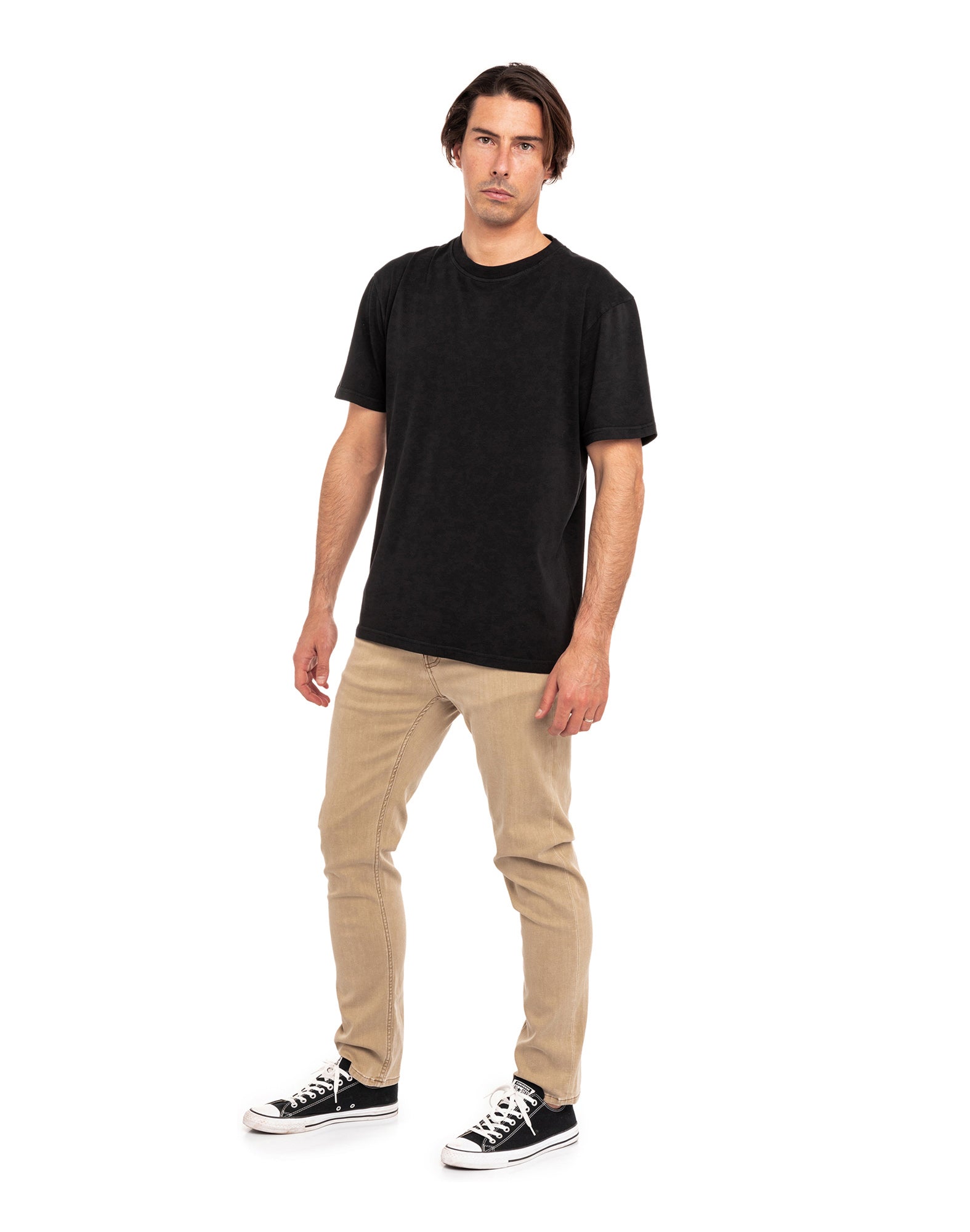 pantalon regular beige PULLIN en coton