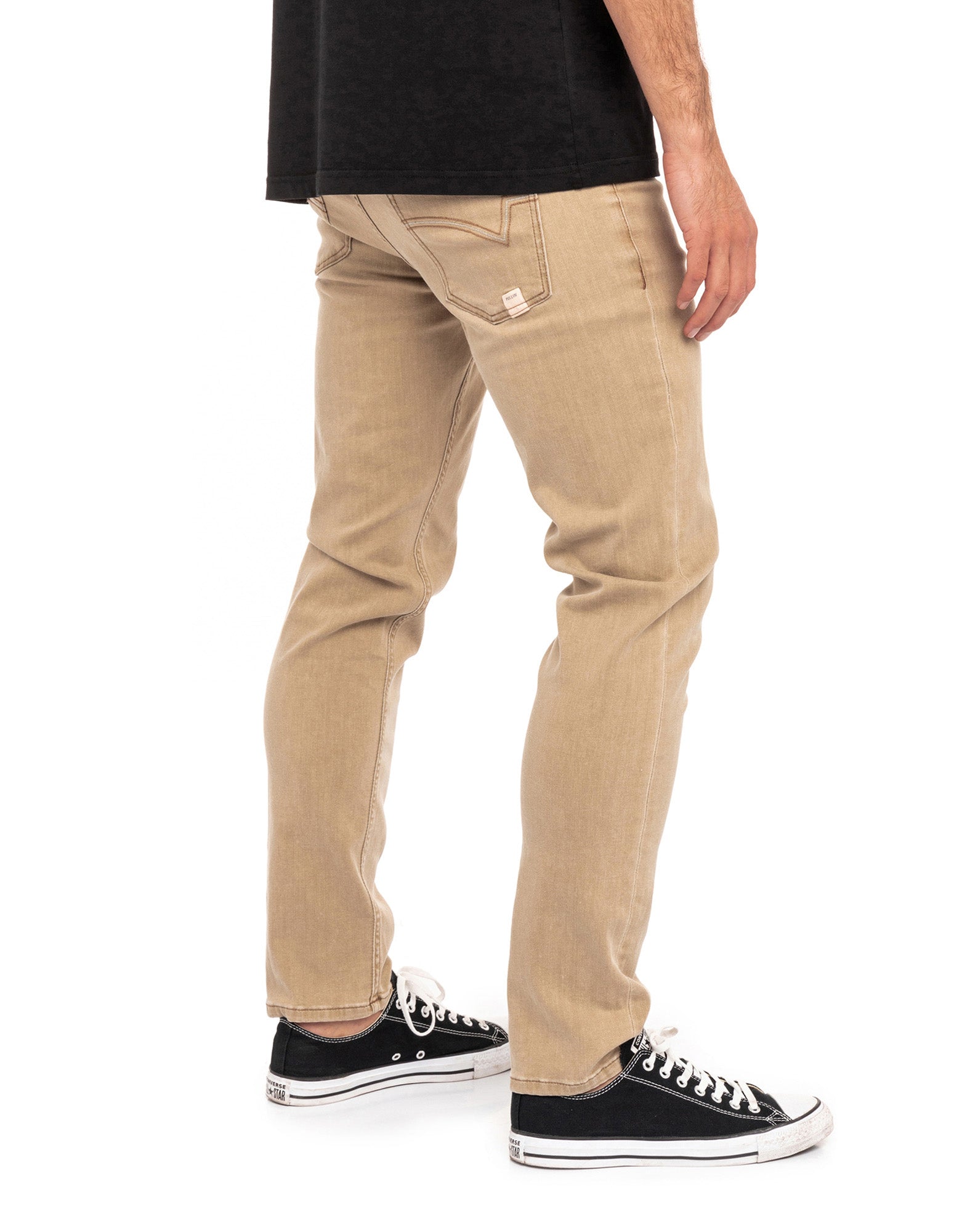 pantalon regular beige PULLIN en coton