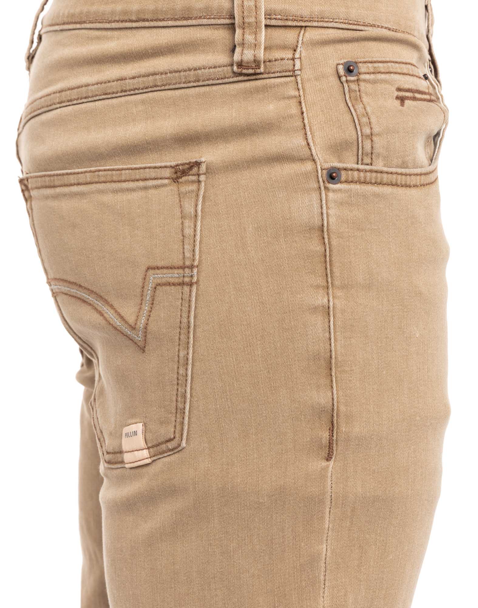 pantalon regular beige PULLIN en coton