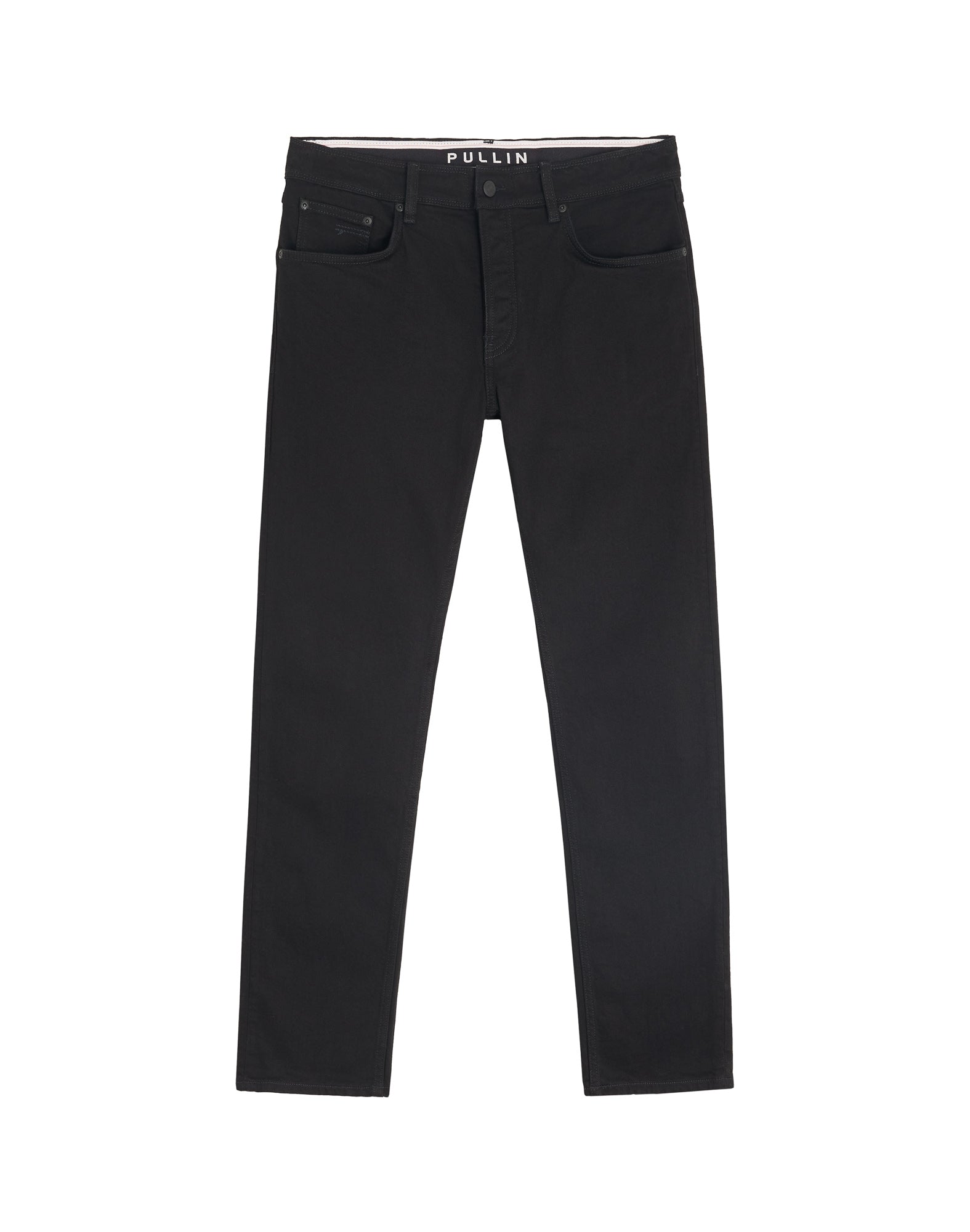 pantalon regular black PULLIN en coton
