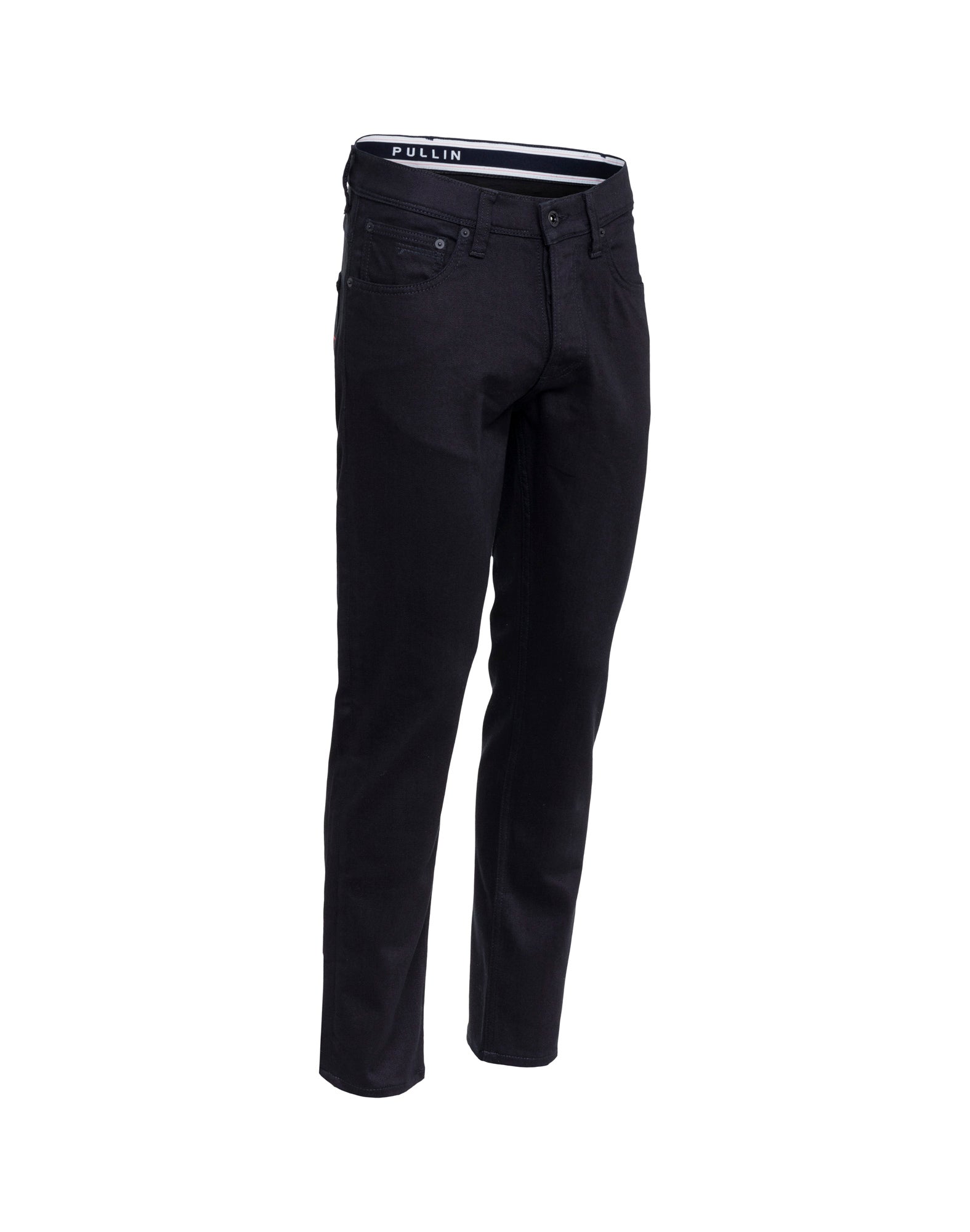 pantalon regular black PULLIN en coton