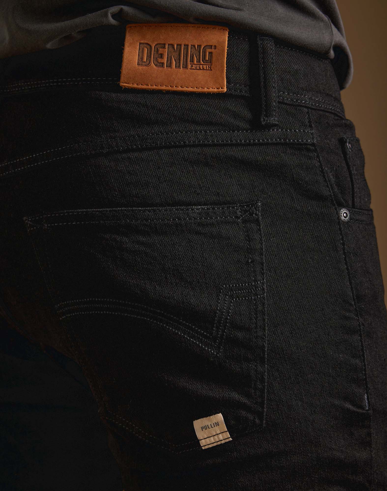 pantalon regular black PULLIN en coton