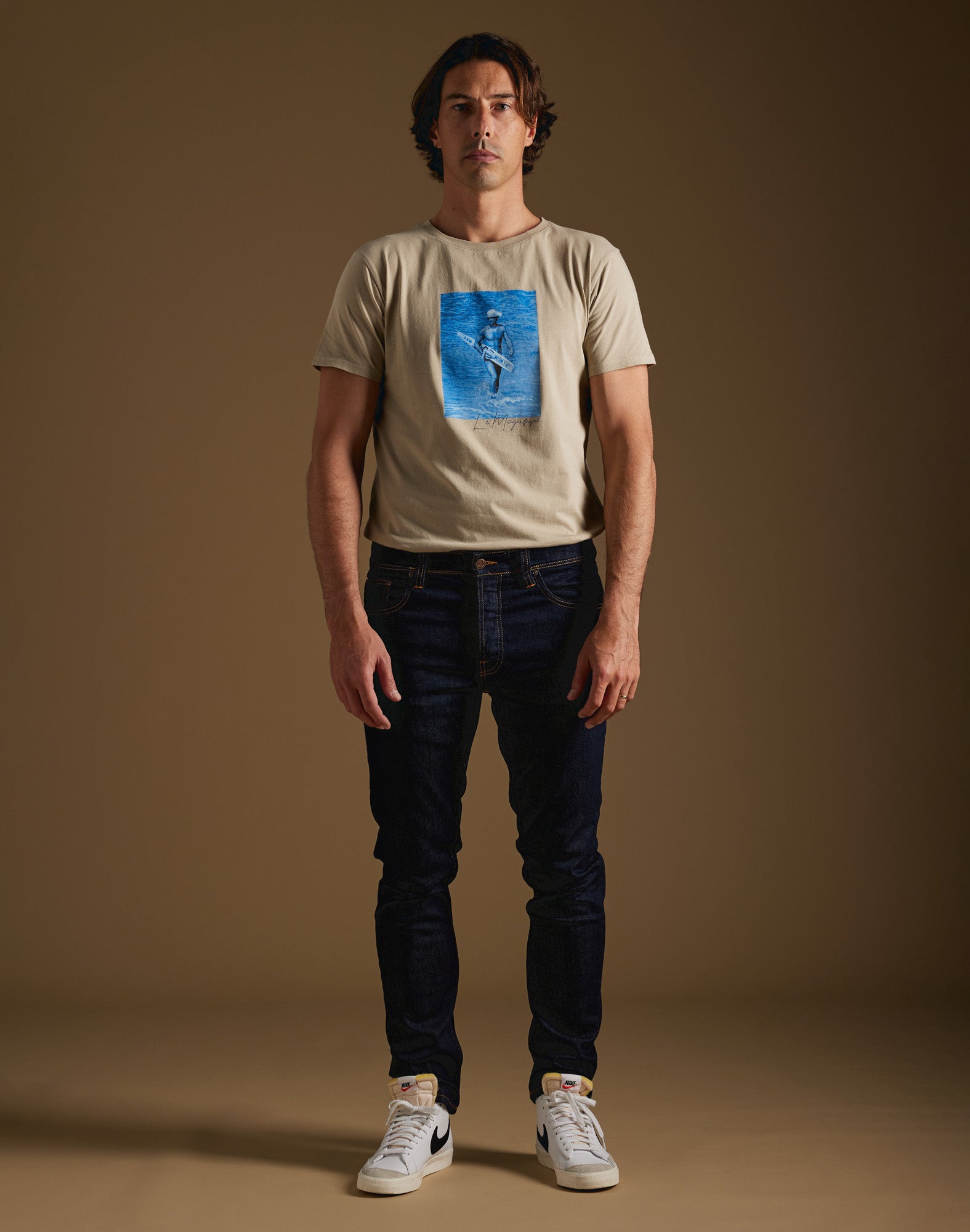 pantalon regular blue PULLIN en coton