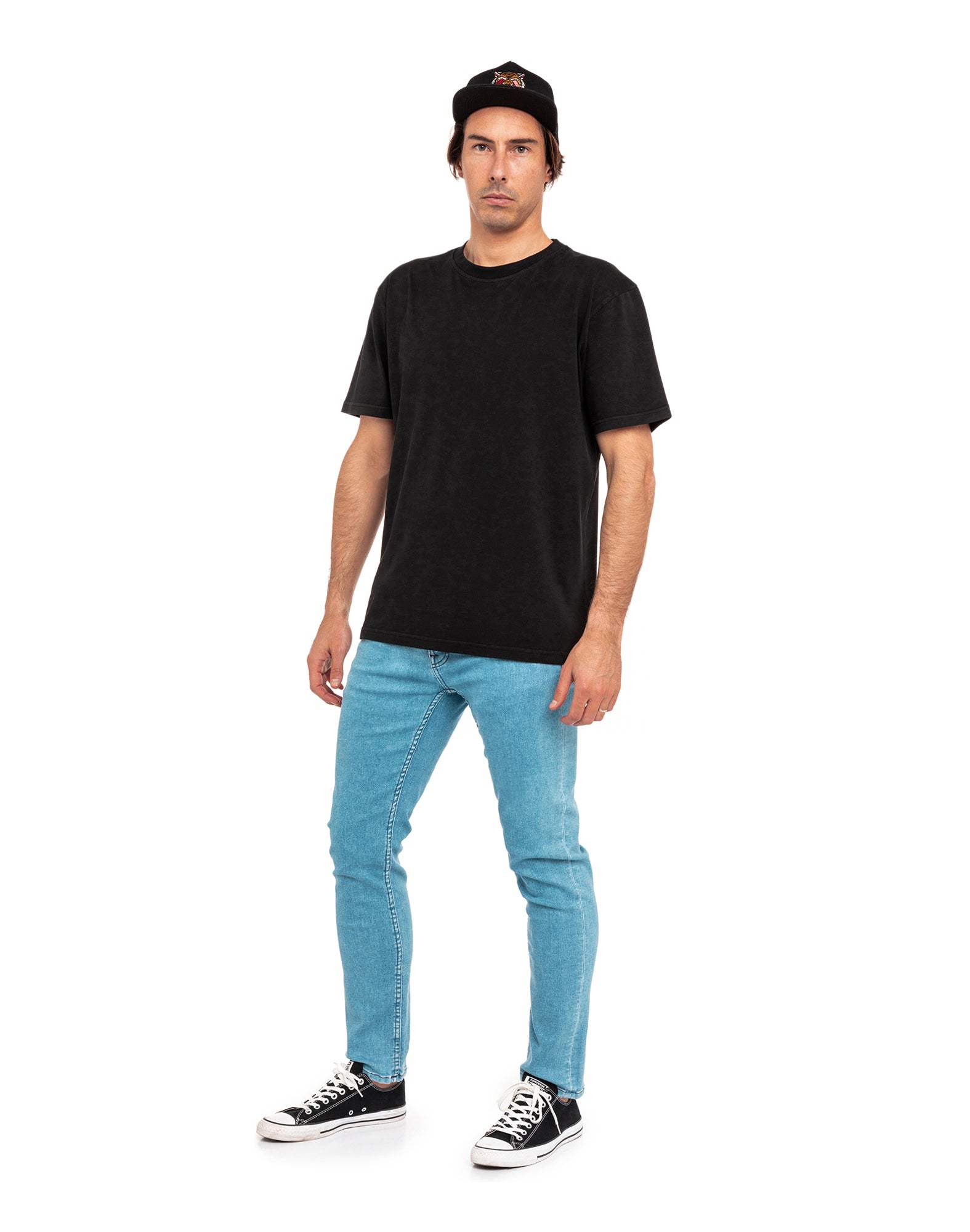 pantalon regular lightblue PULLIN en coton