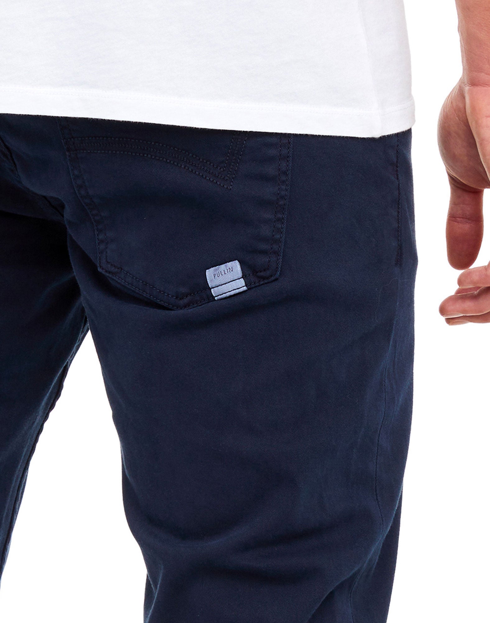 pantalon regular marine PULLIN en coton