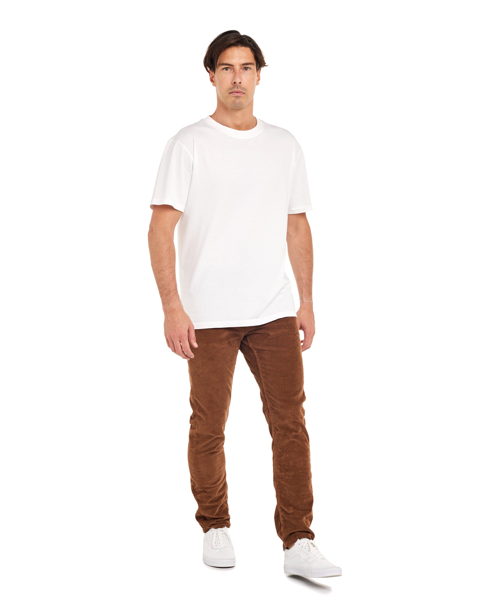 pantalon regular choco PULLIN en coton