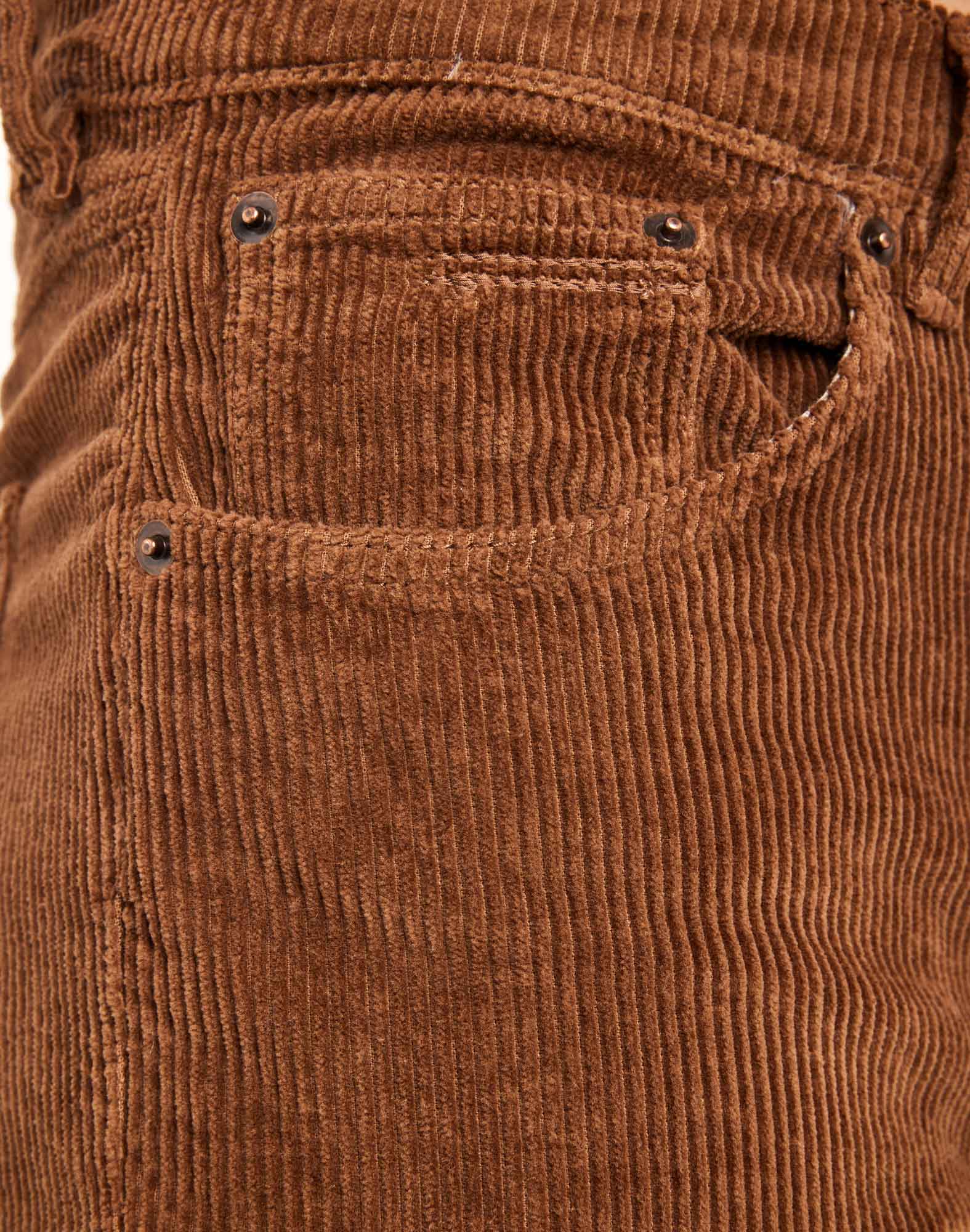 pantalon regular choco PULLIN en coton