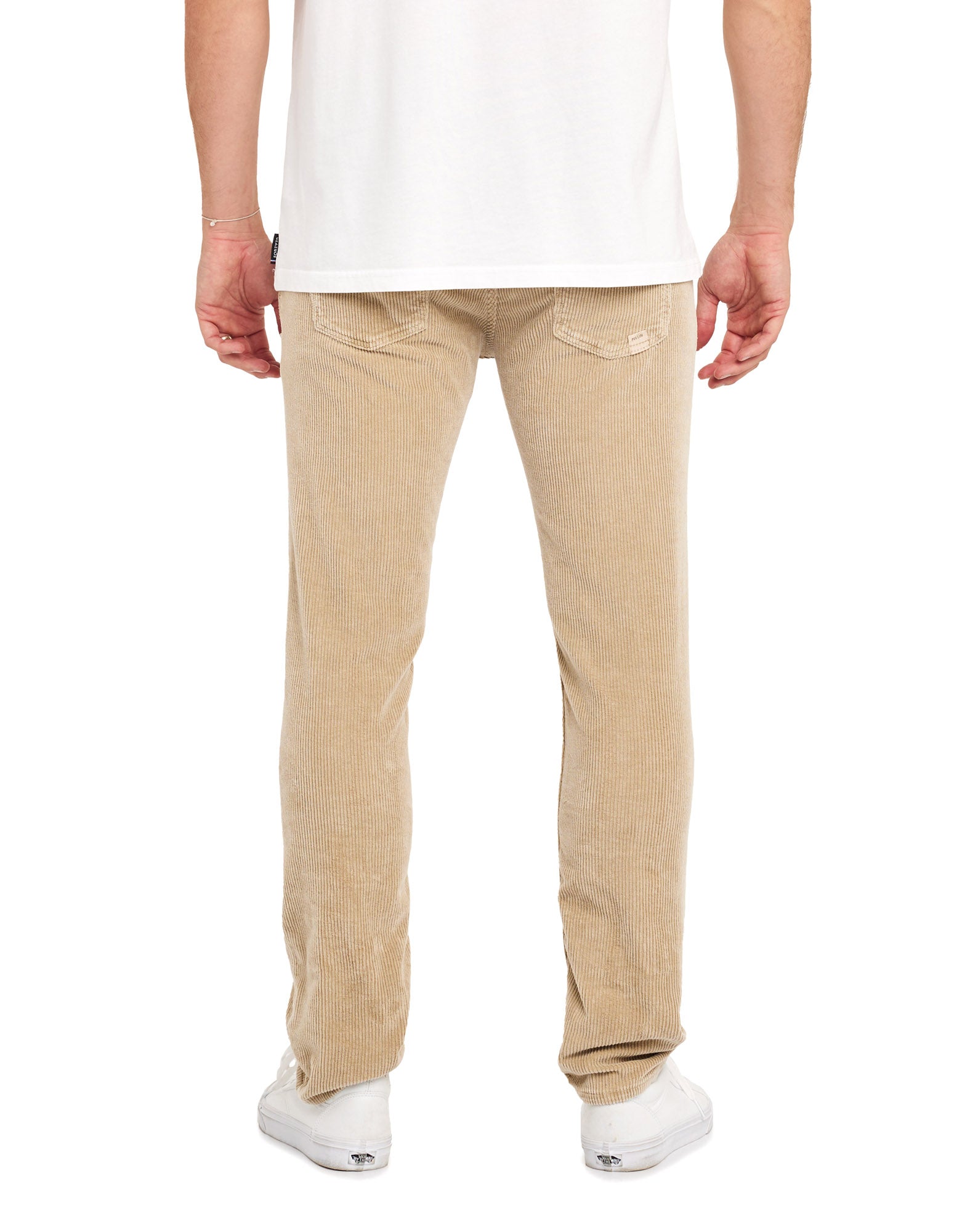 pantalon regular cream PULLIN en coton