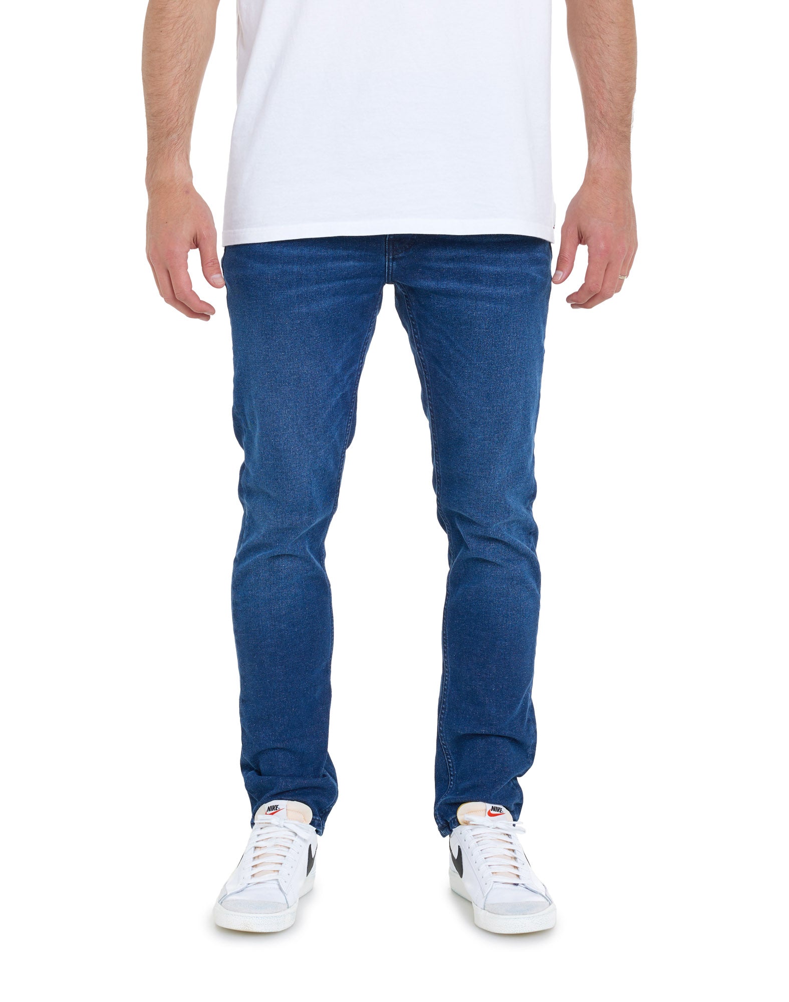 pantalon regular steelblue PULLIN en coton