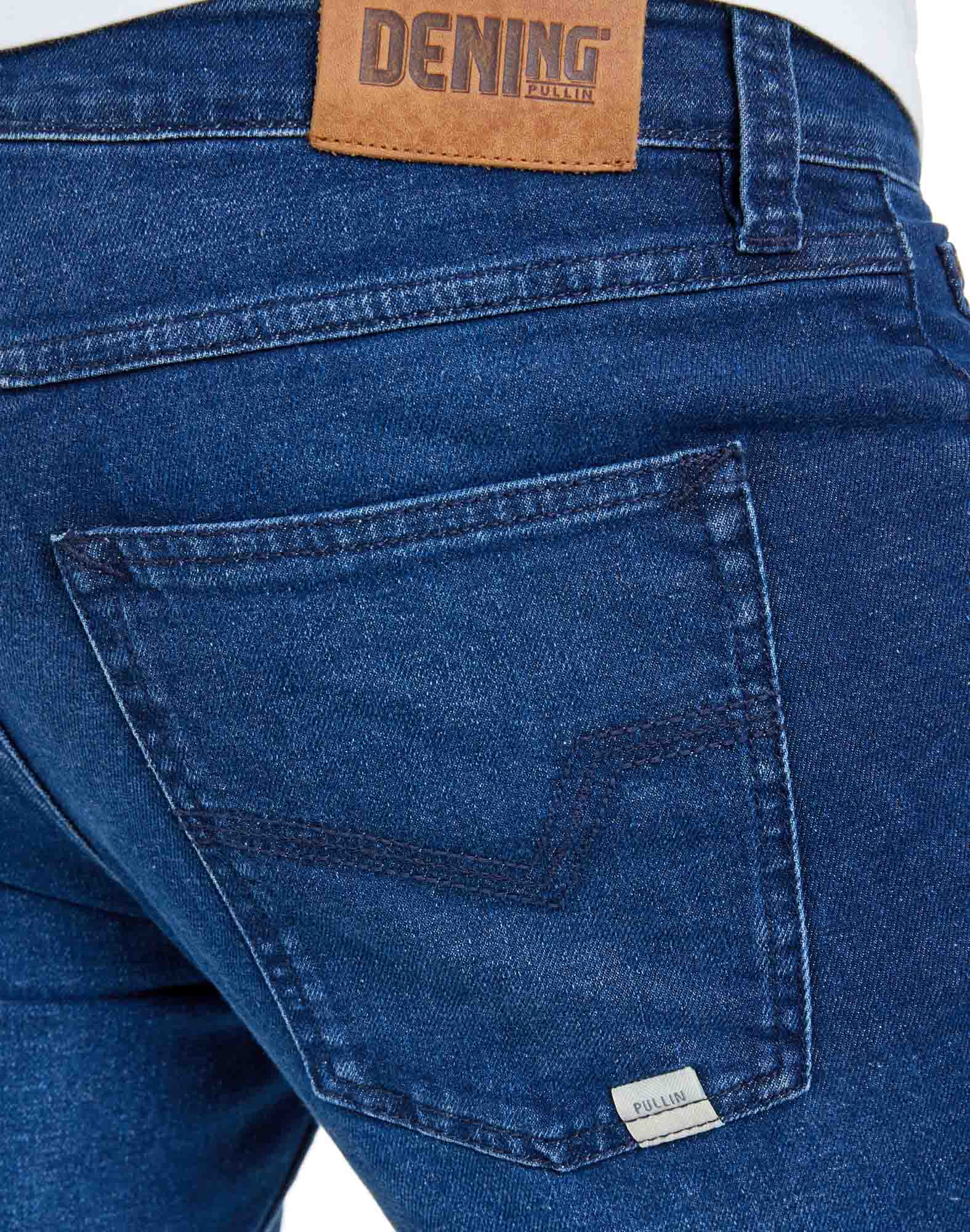 pantalon regular steelblue PULLIN en coton