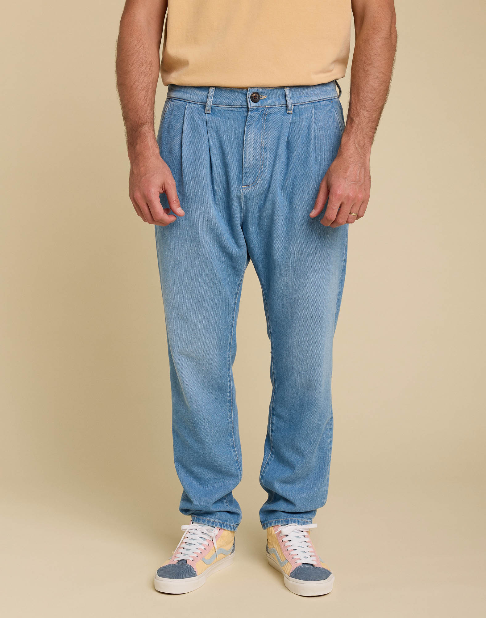 pantalon tapered bleach PULLIN en lyocell
