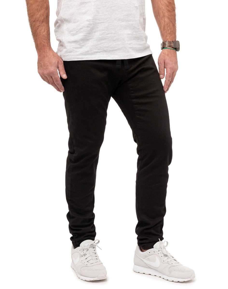 pantalon tapered allblack PULLIN en coton