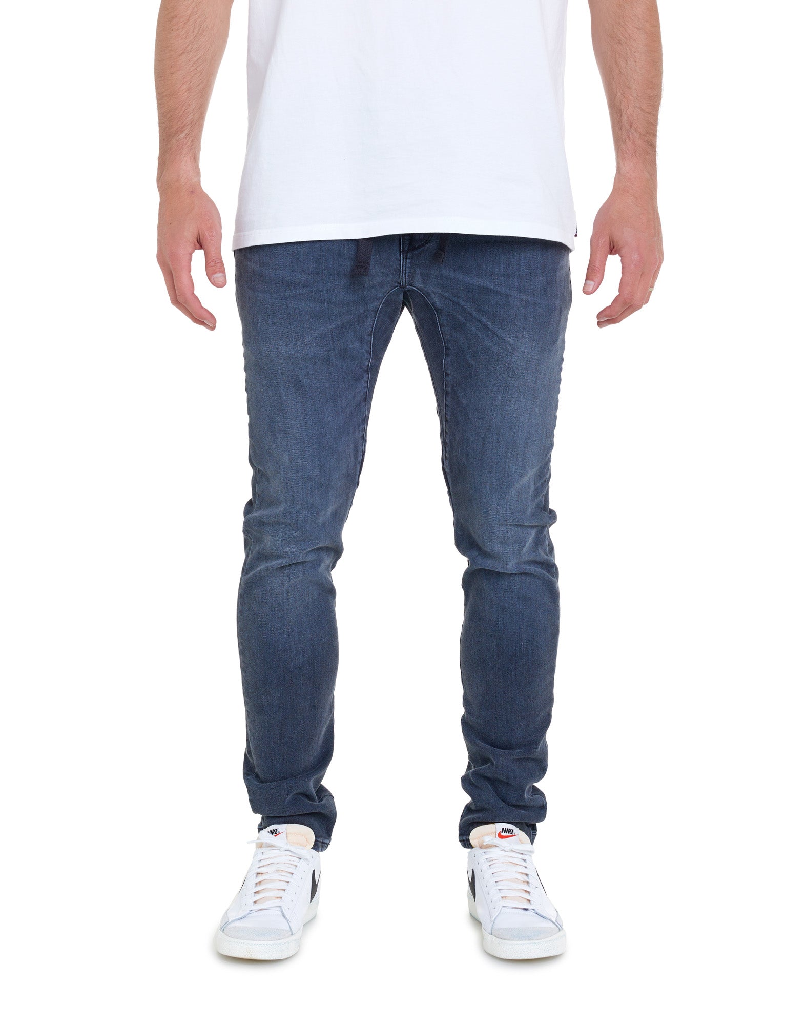 pantalon tapered blues PULLIN en coton
