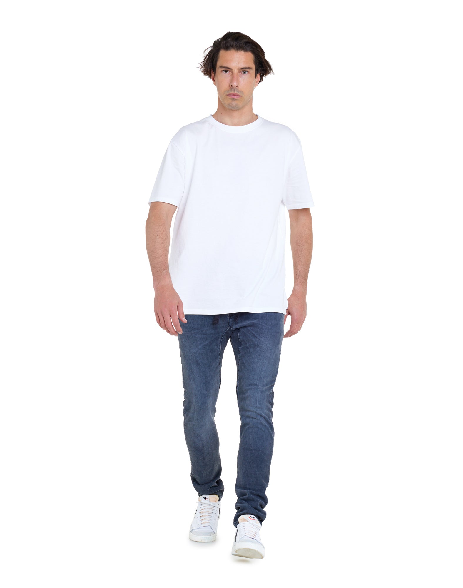 pantalon tapered blues PULLIN en coton