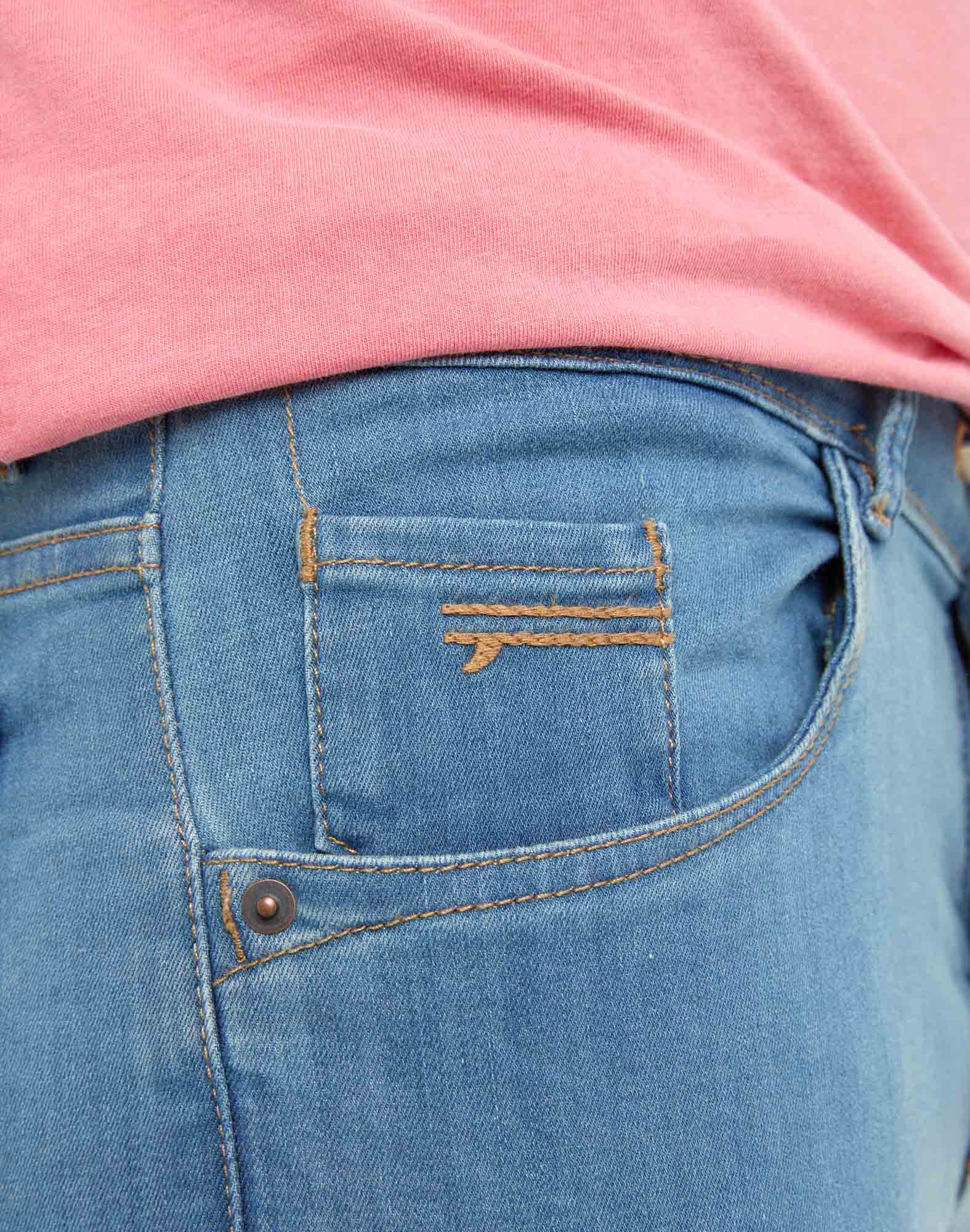 pantalon tapered indigo PULLIN en coton