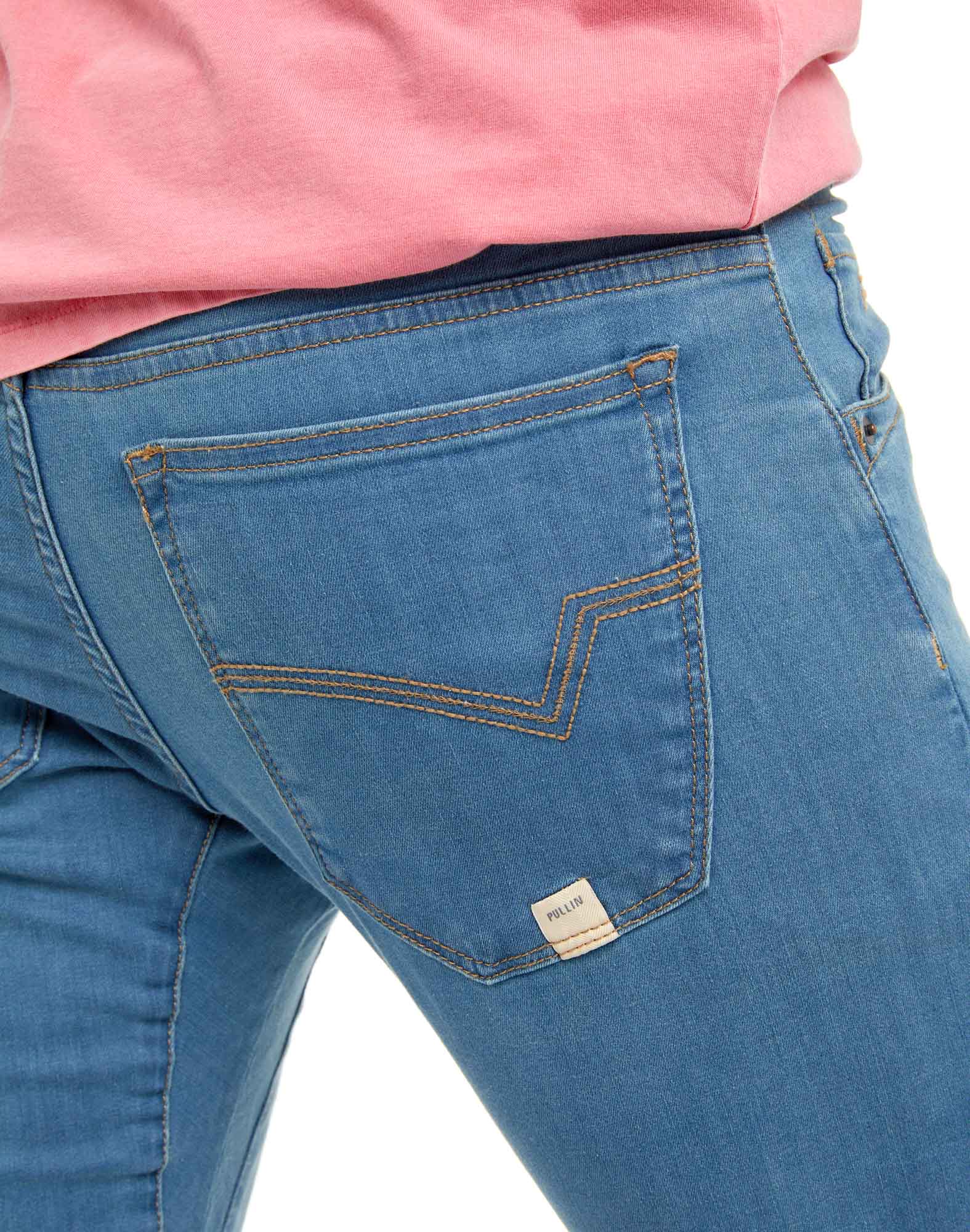 pantalon tapered indigo PULLIN en coton