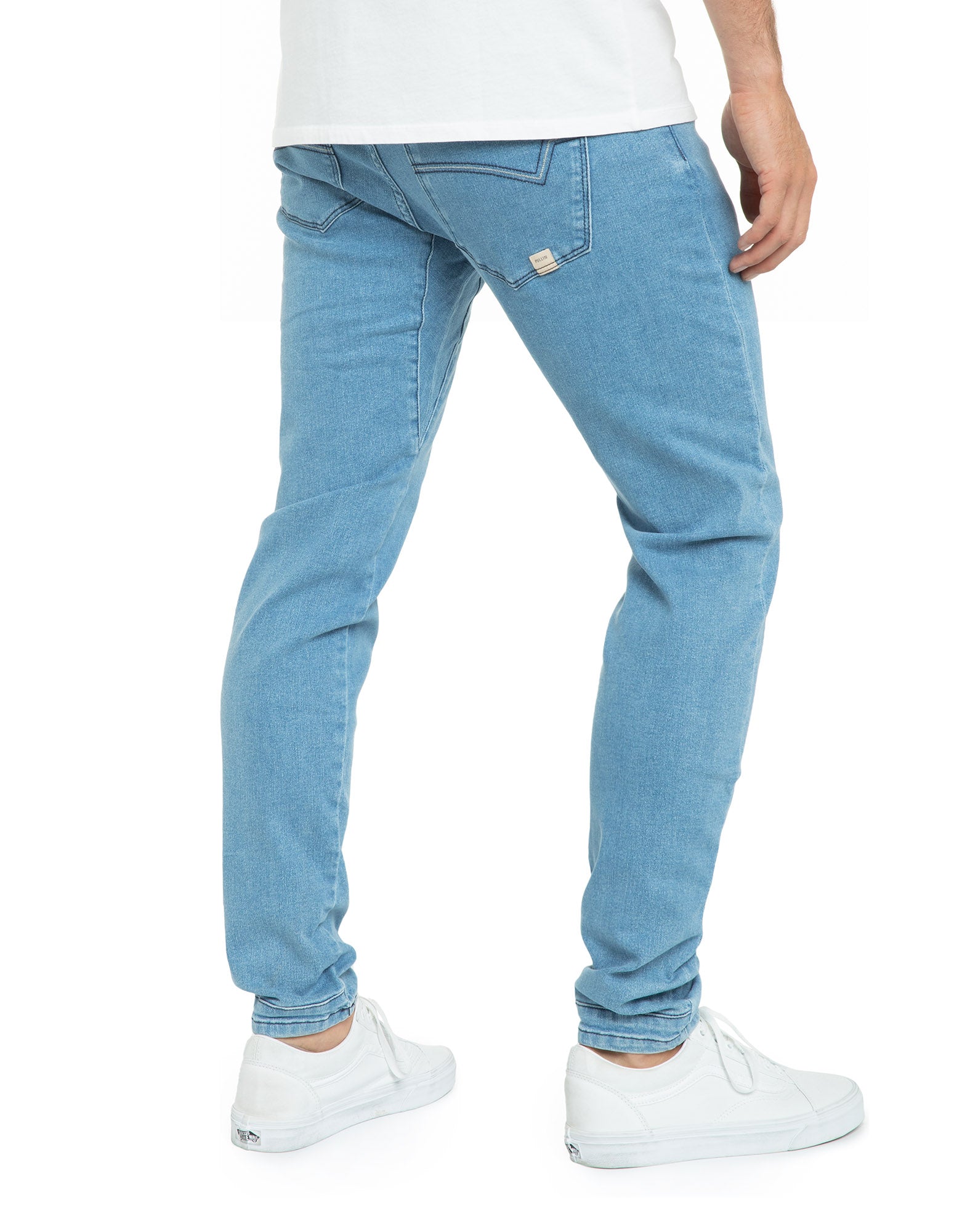 pantalon tapered lightblue PULLIN en coton