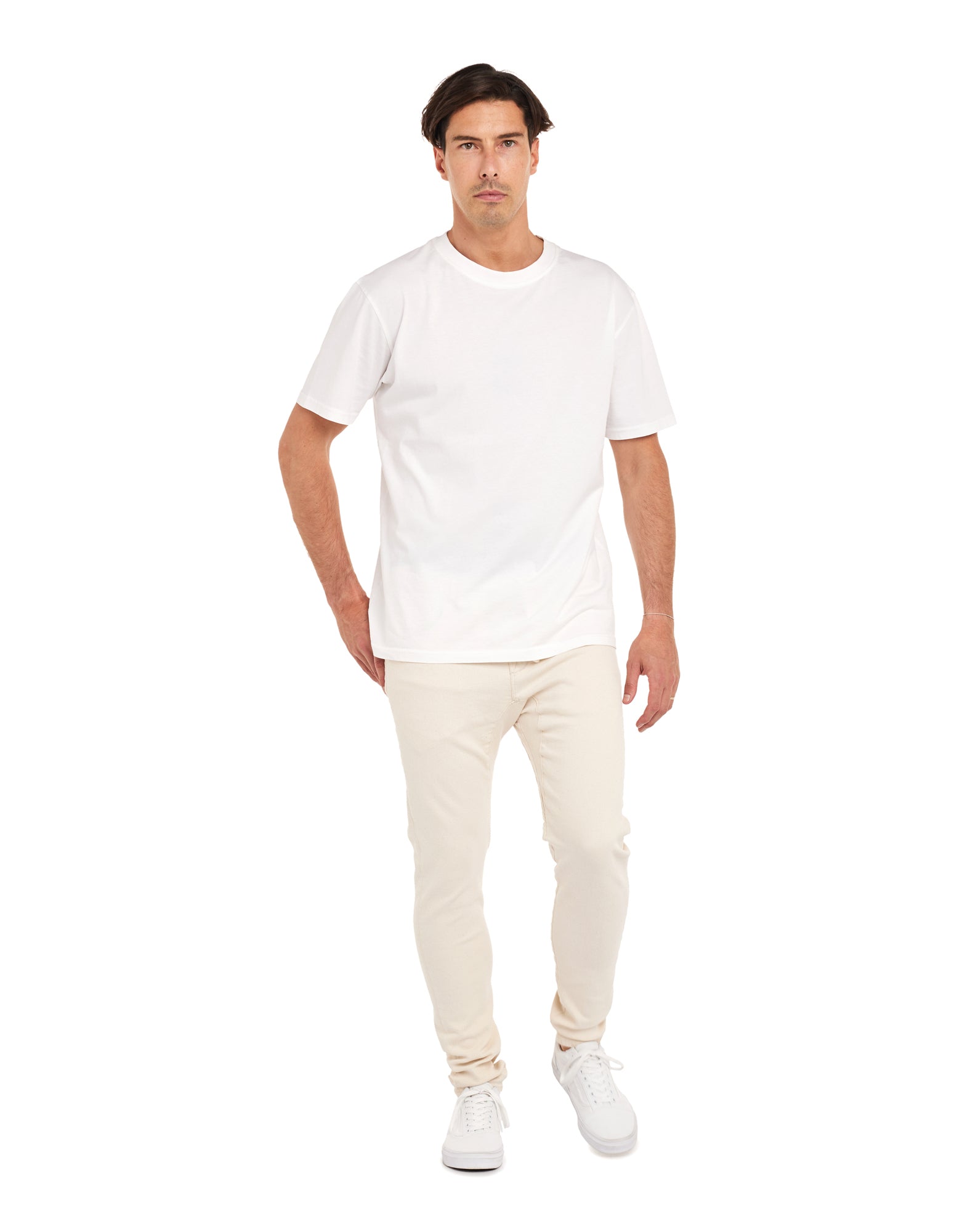 pantalon tapered natural PULLIN en coton