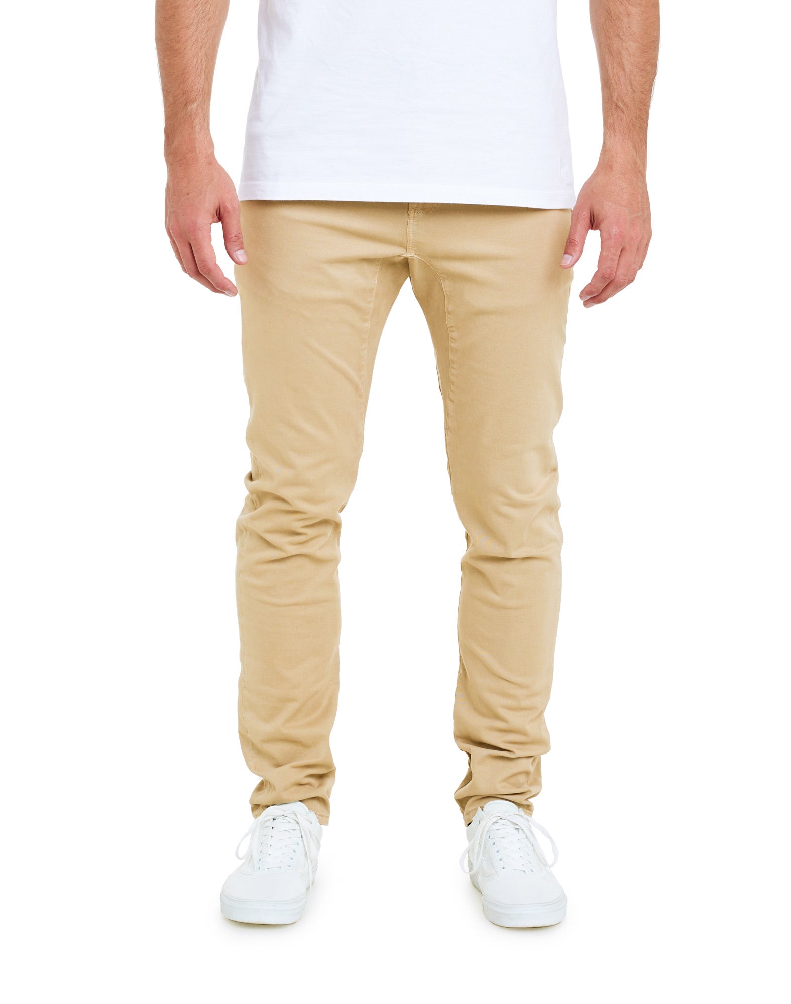 pantalon straight cream PULLIN en coton