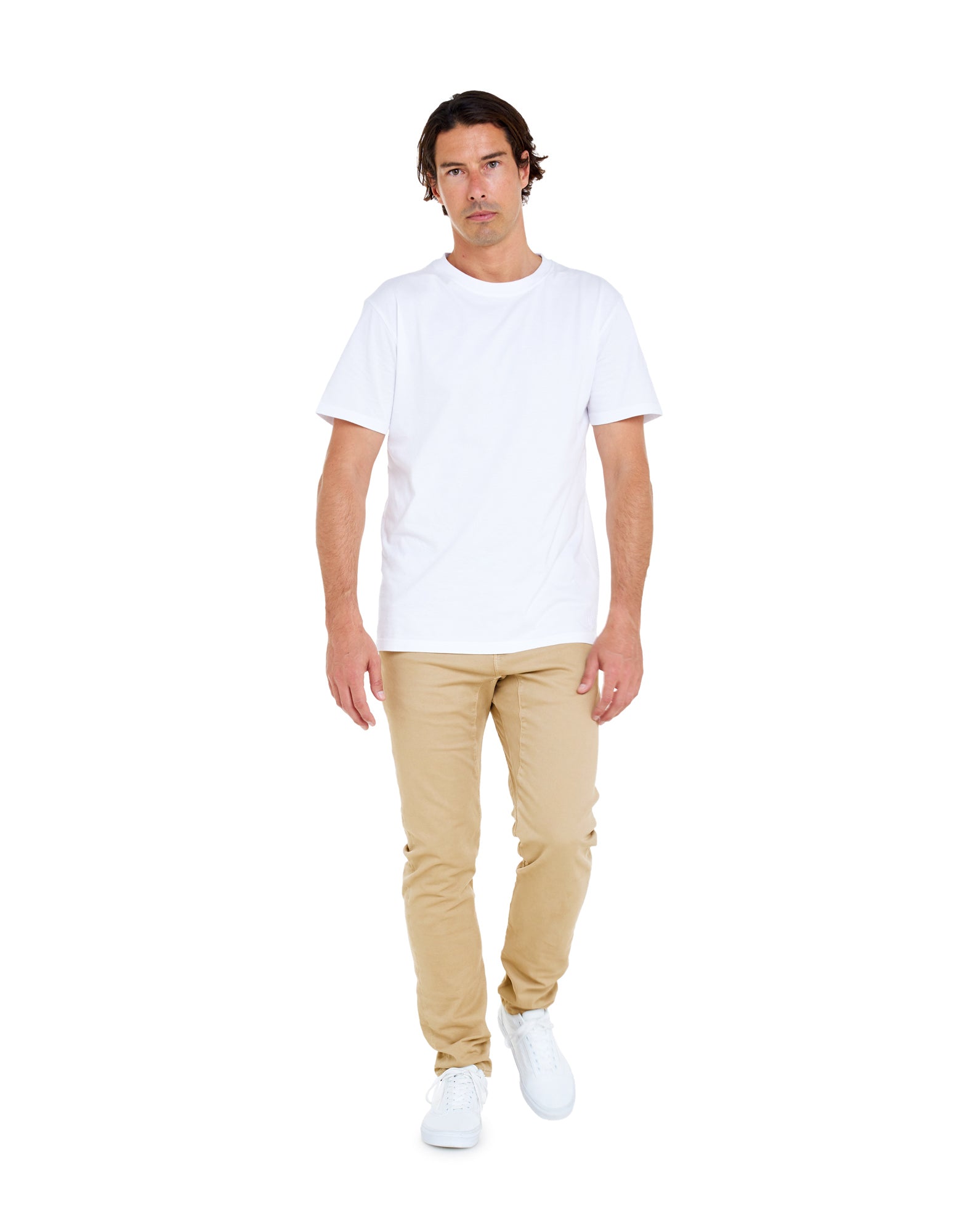 pantalon straight cream PULLIN en coton