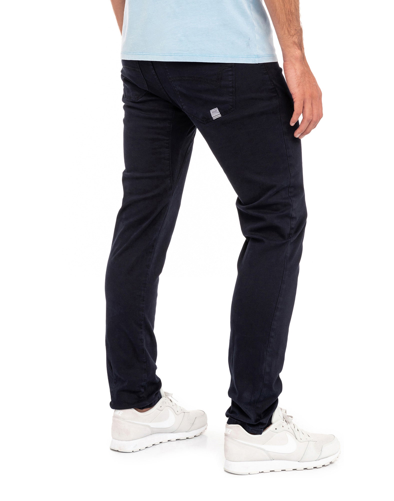 pantalon straight indigo PULLIN en coton