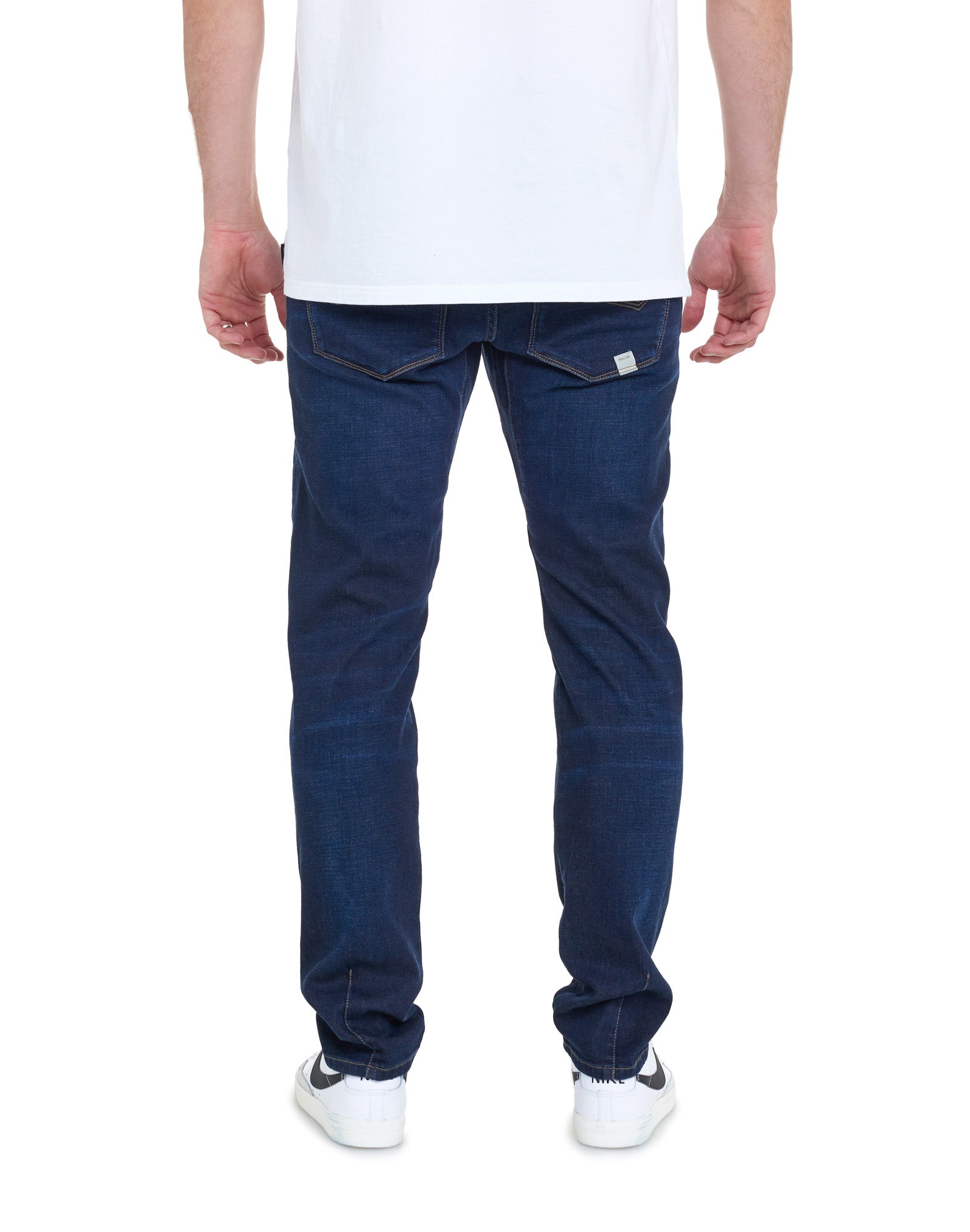 pantalon straight petrol PULLIN en coton