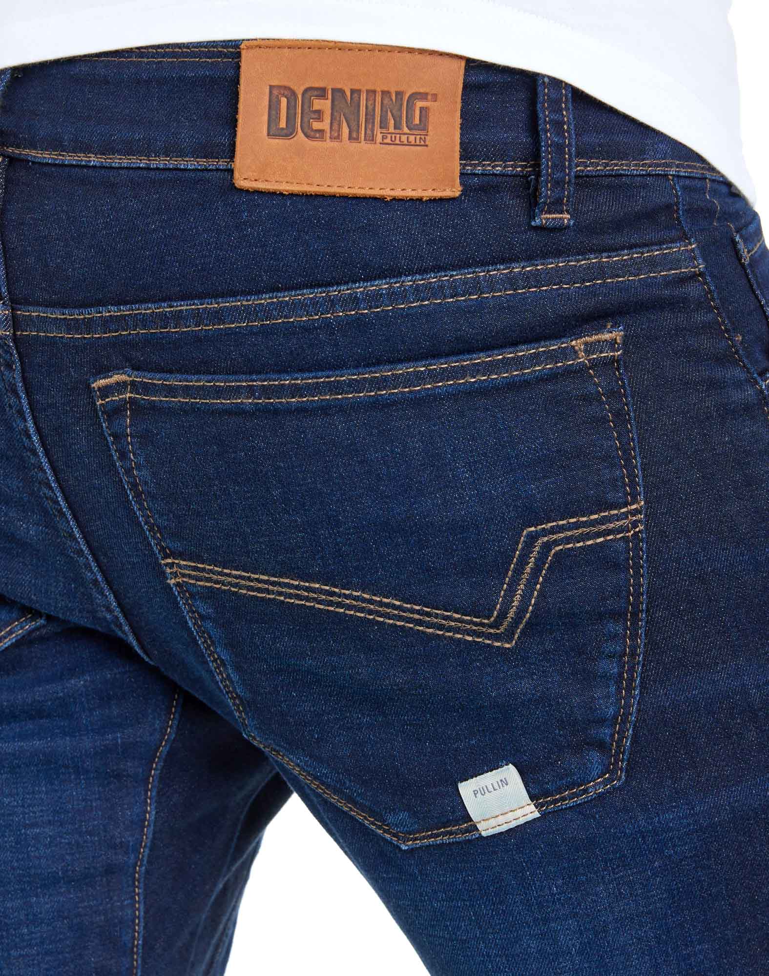 pantalon straight petrol PULLIN en coton