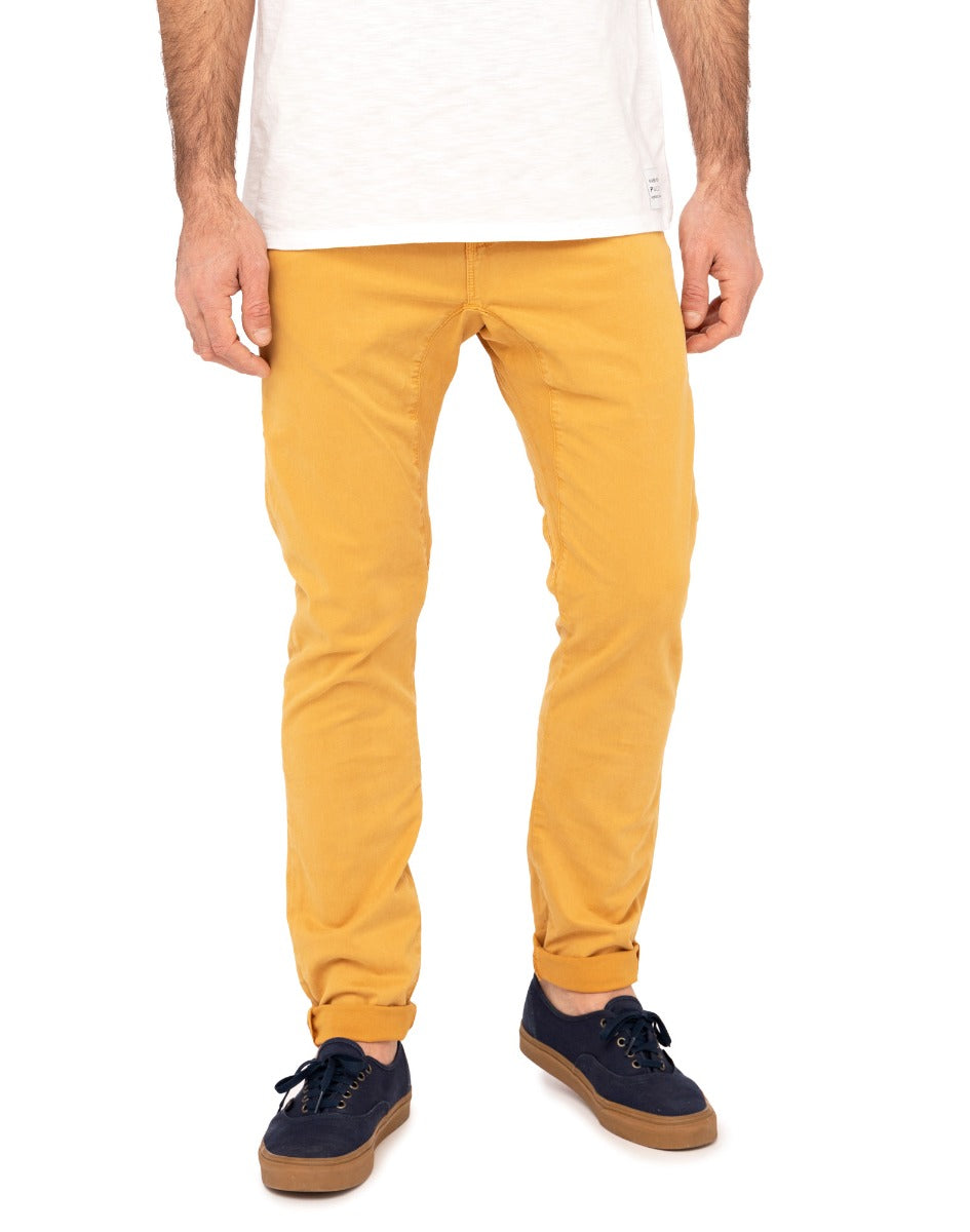 pantalon straight rubber PULLIN en coton