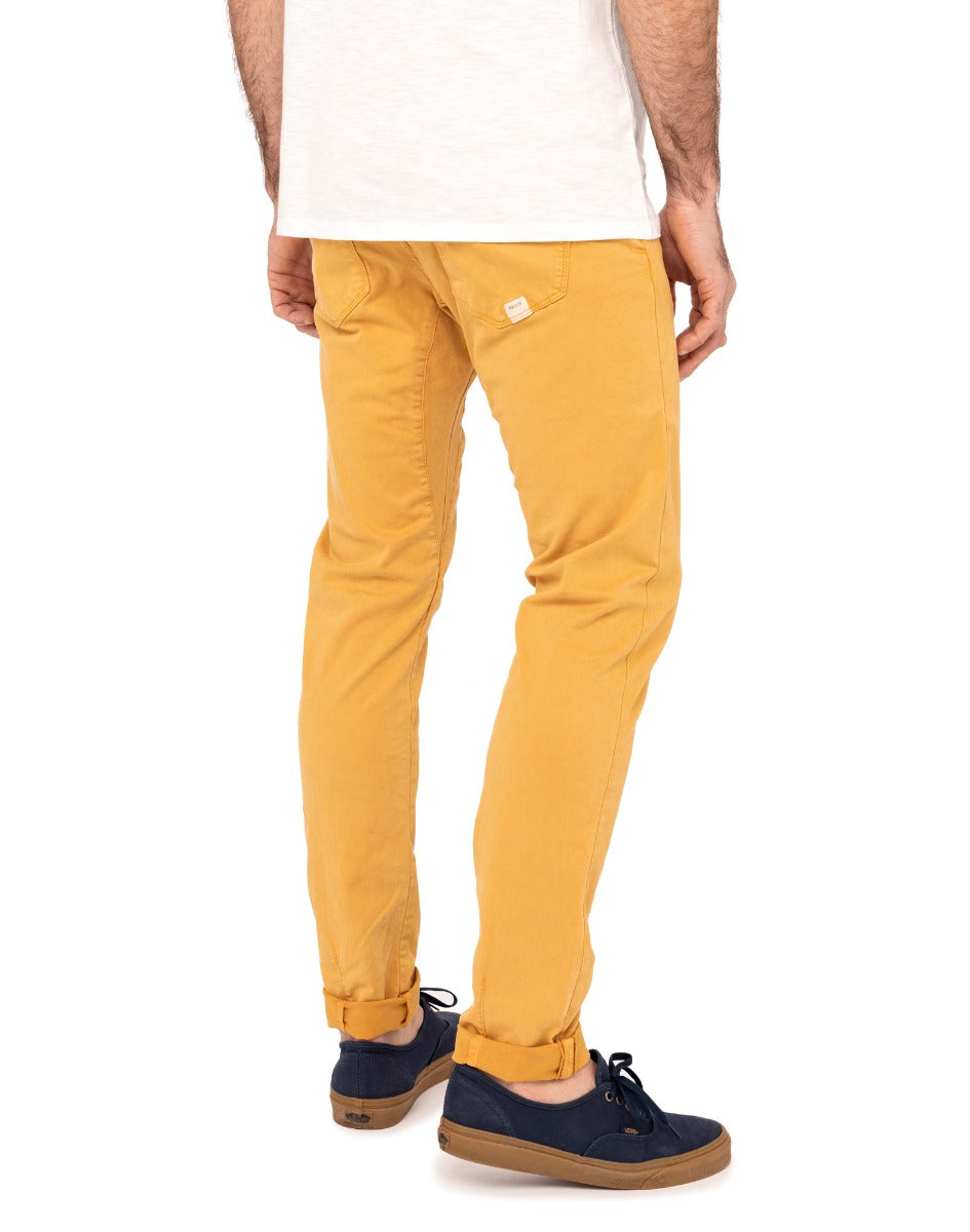 pantalon straight rubber PULLIN en coton