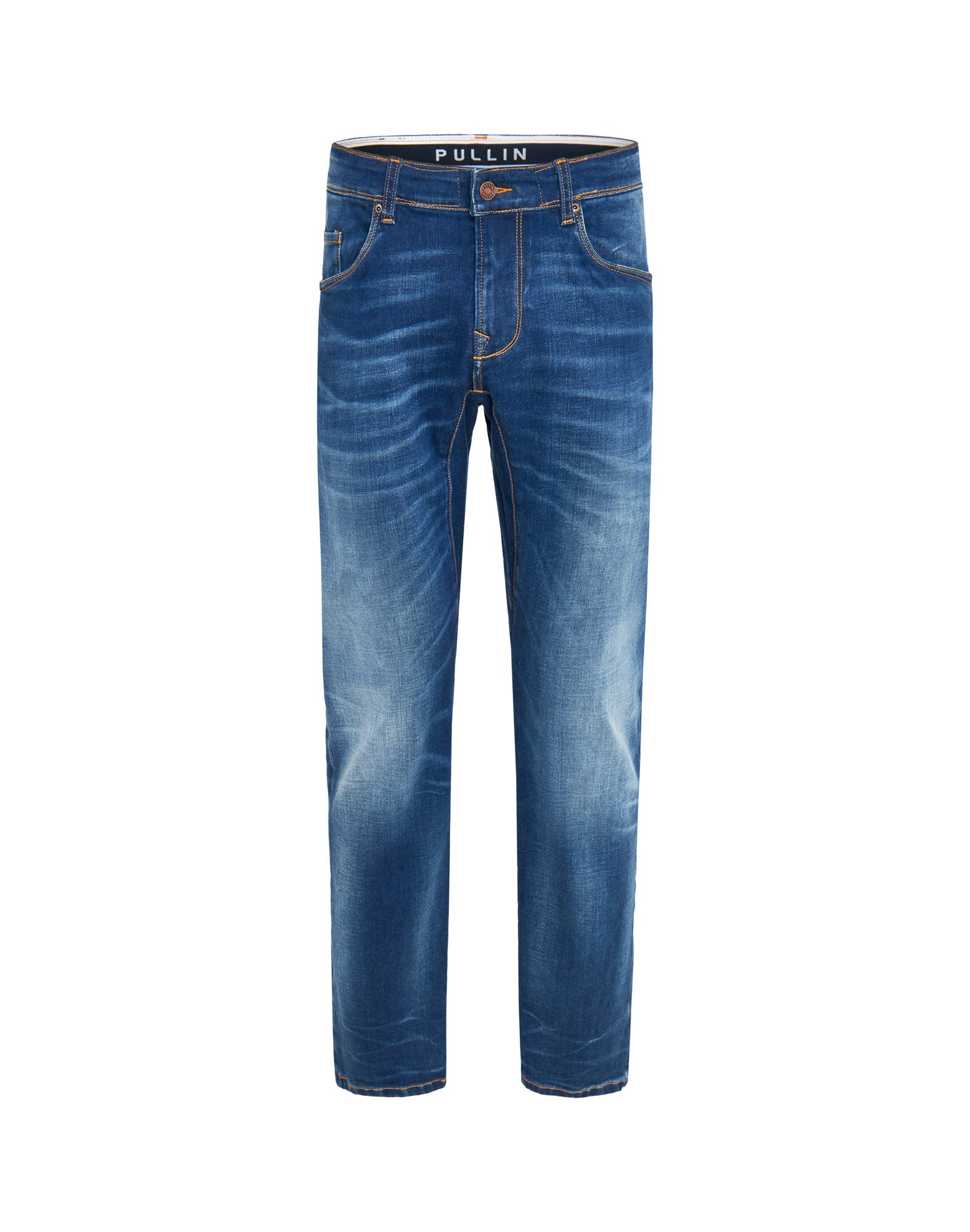 pantalon straight smokedblue PULLIN en coton