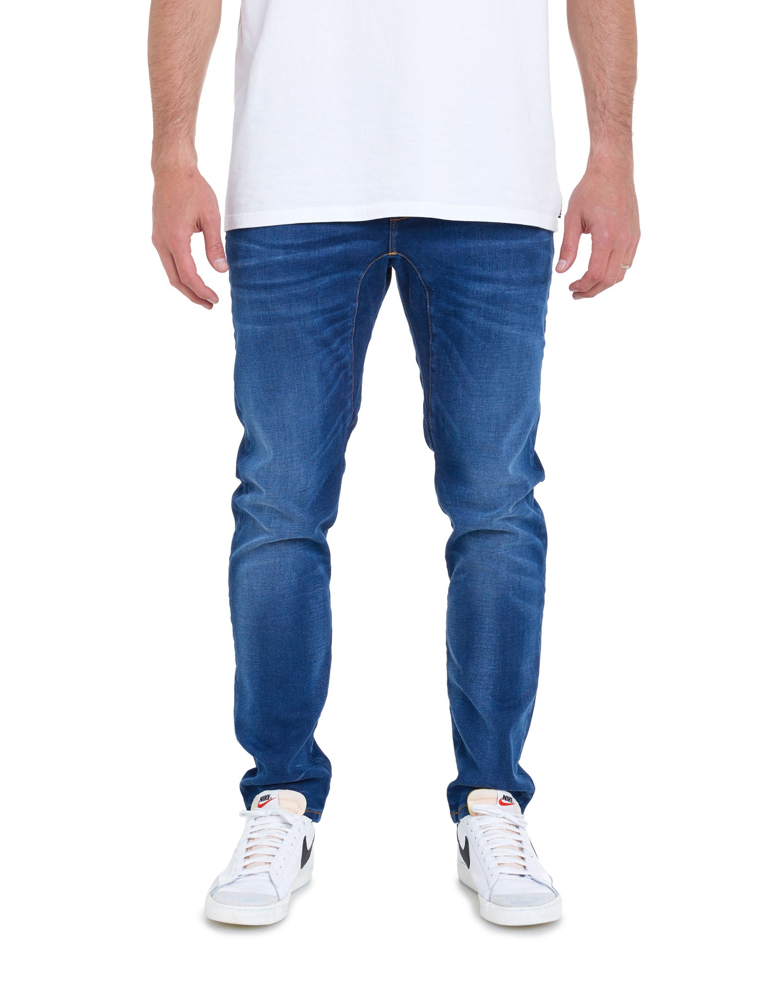 pantalon straight smokedblue PULLIN en coton