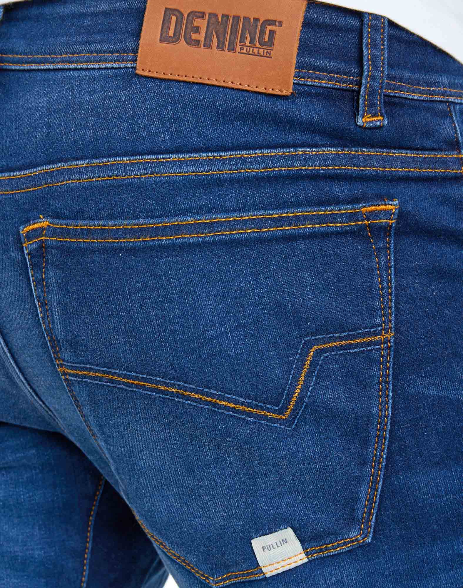 pantalon straight smokedblue PULLIN en coton