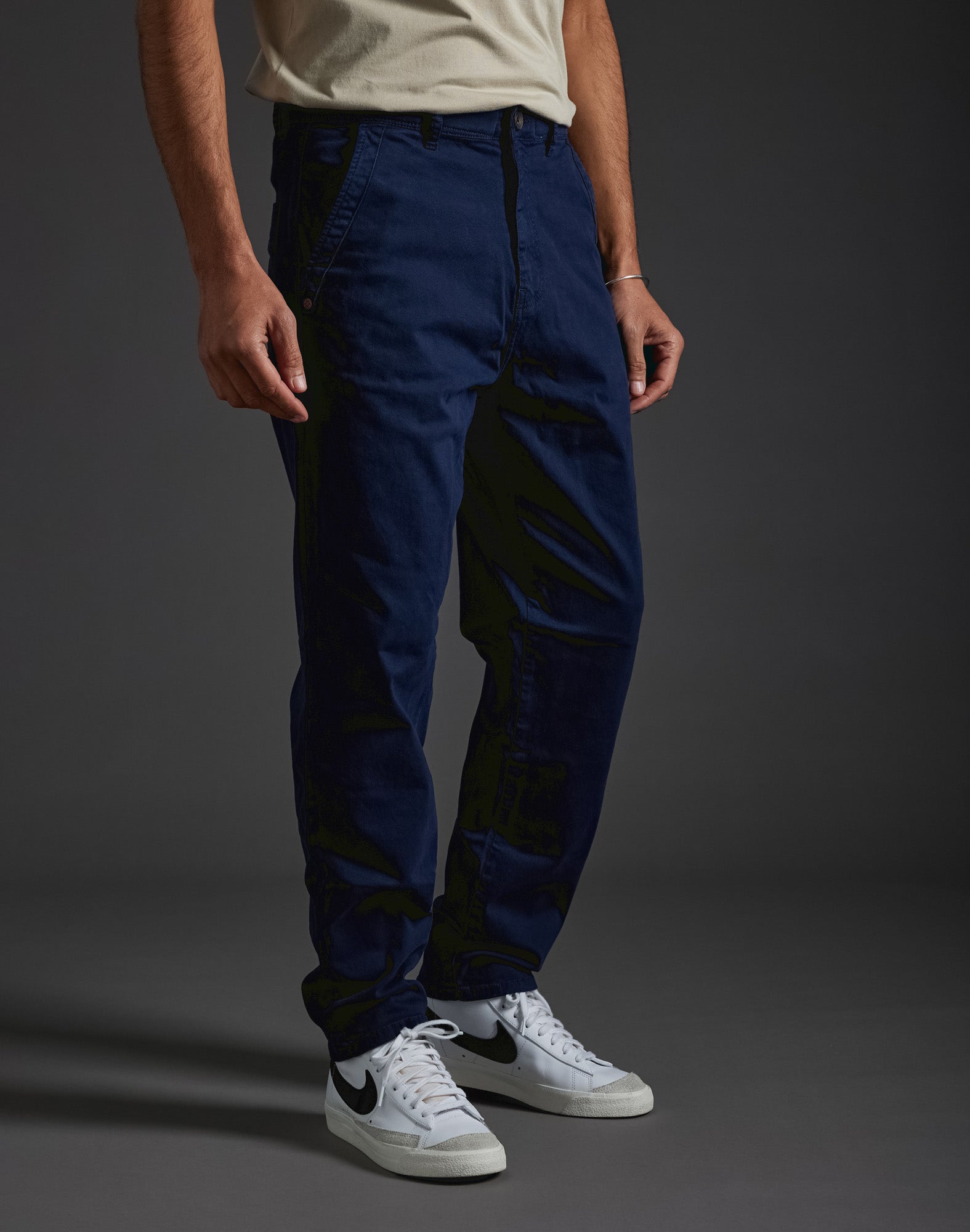 pantalon loose marine PULLIN en coton