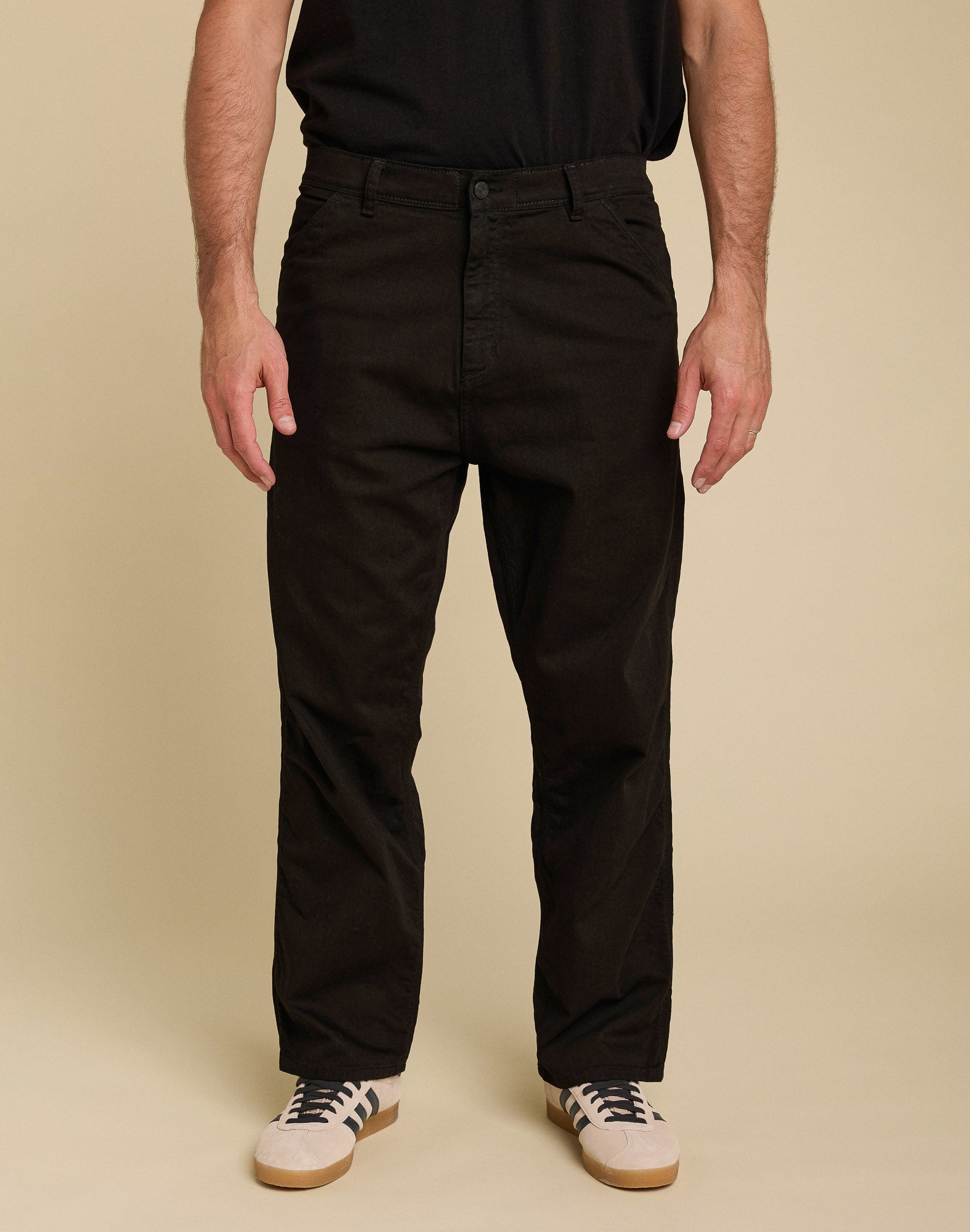 pantalon baggy velours black PULLIN en coton