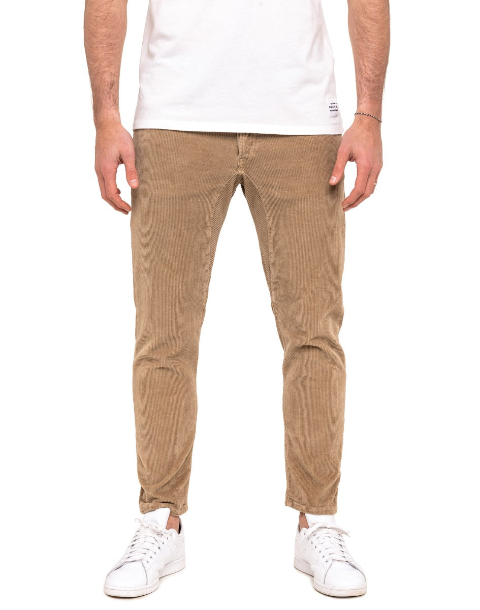 pantalon 7/8 eme beige PULLIN en coton