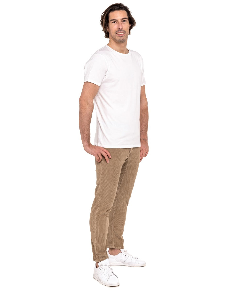 pantalon 7/8 eme beige PULLIN en coton