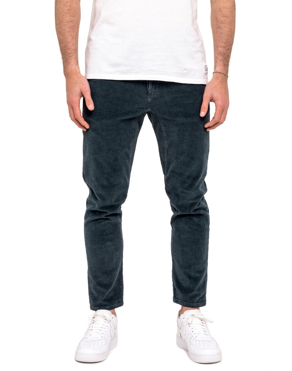 pantalon 7/8 eme blue PULLIN en coton