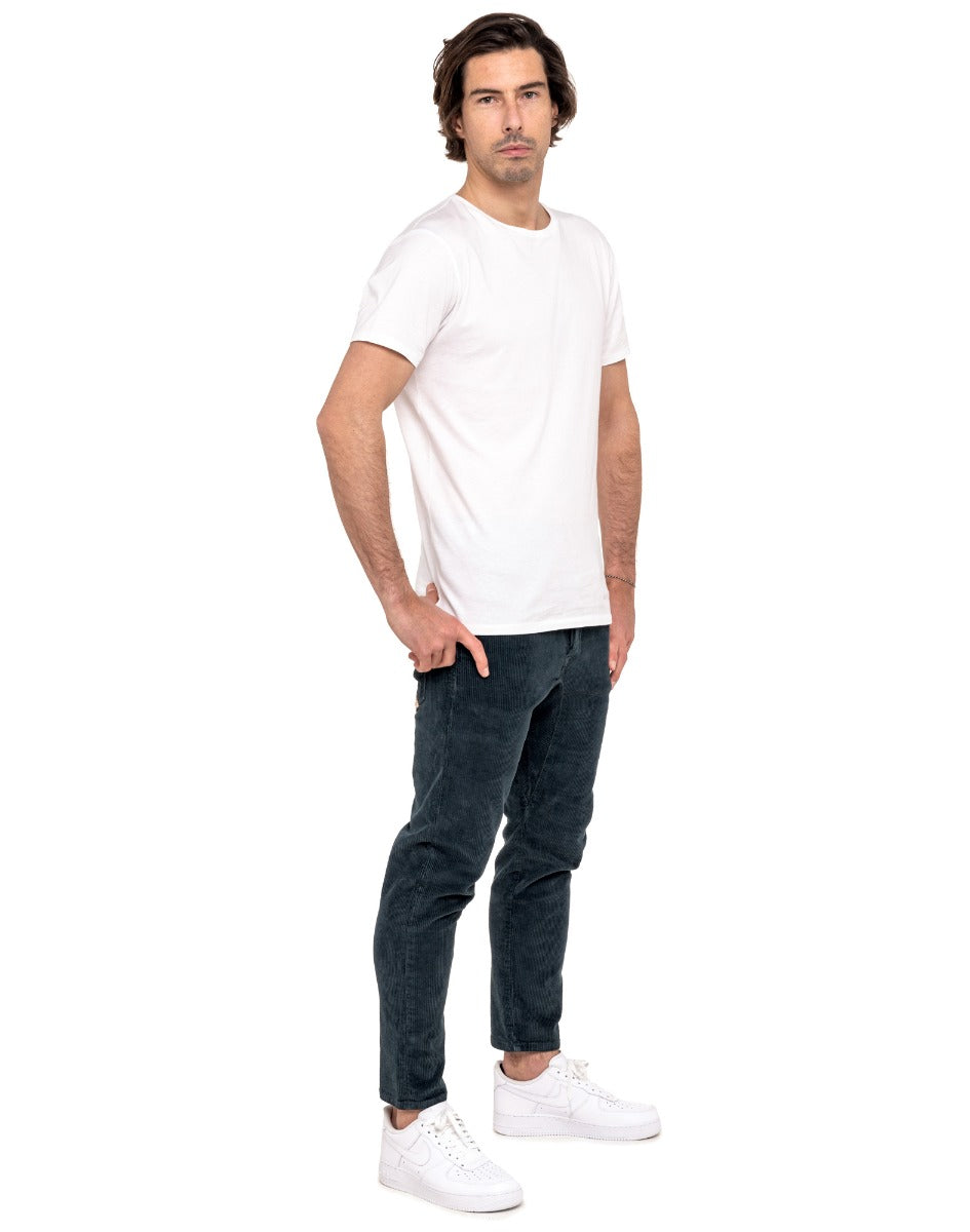 pantalon 7/8 eme blue PULLIN en coton