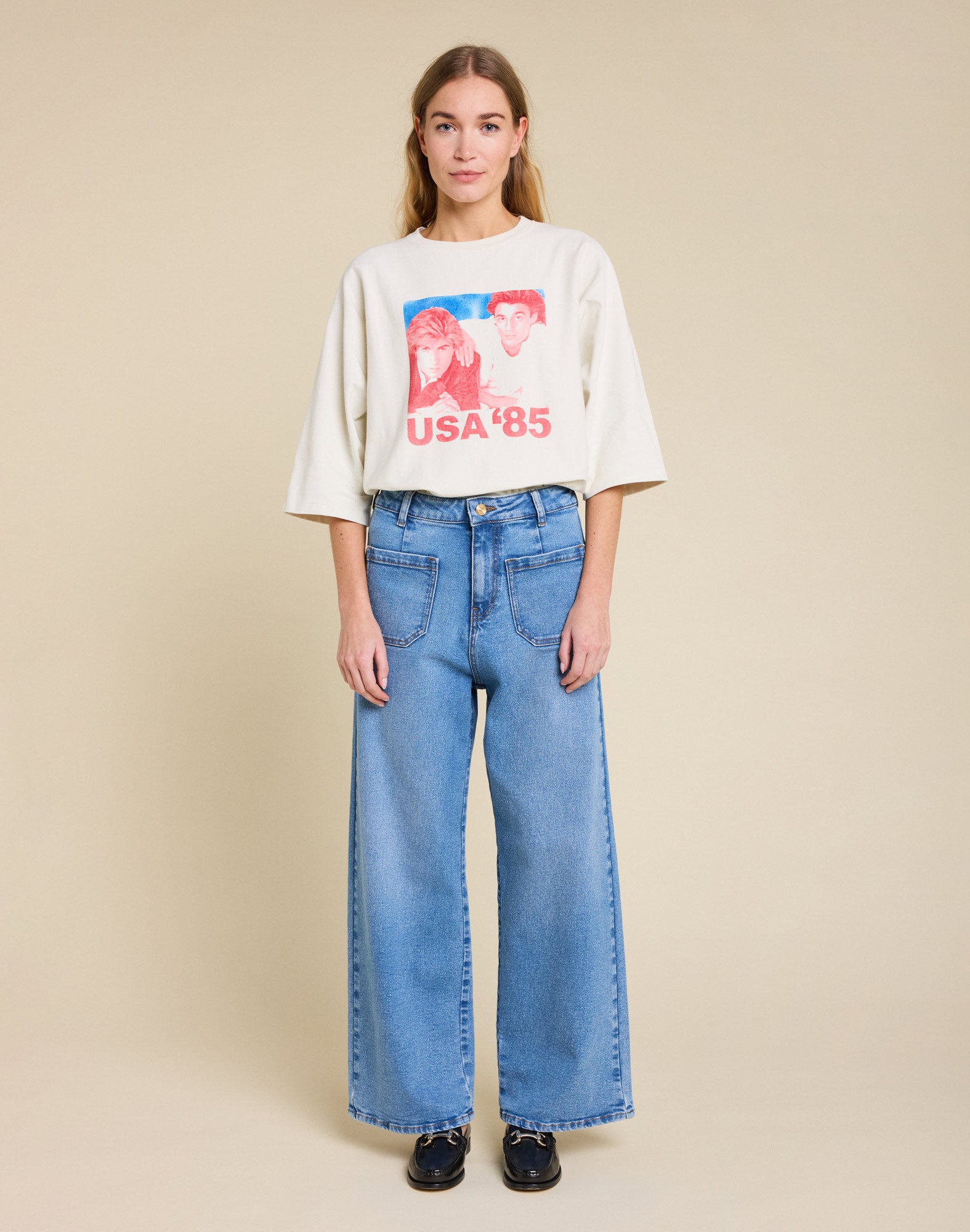 pantalon jane lightblue PULLIN en coton