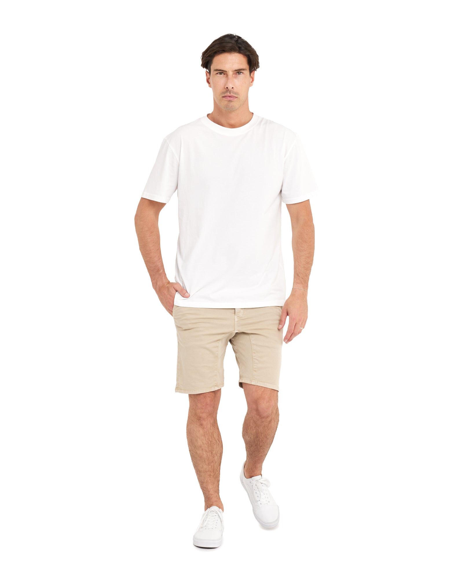 short chino cream PULLIN en coton