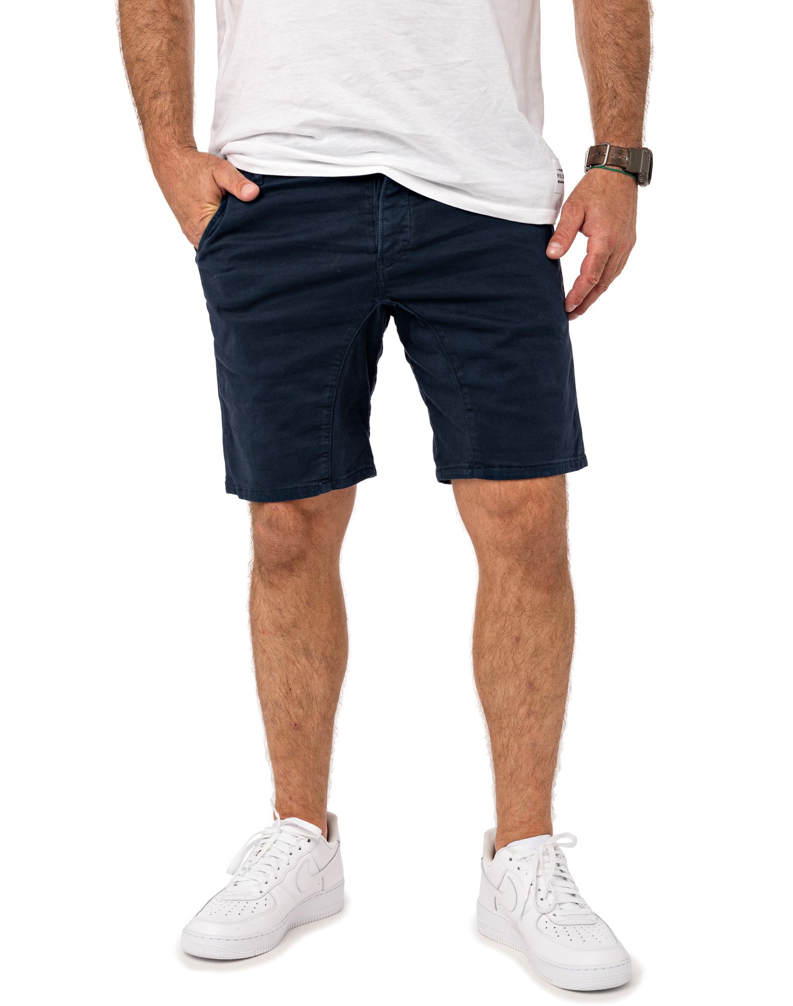 dening short chino marine PULLIN en coton