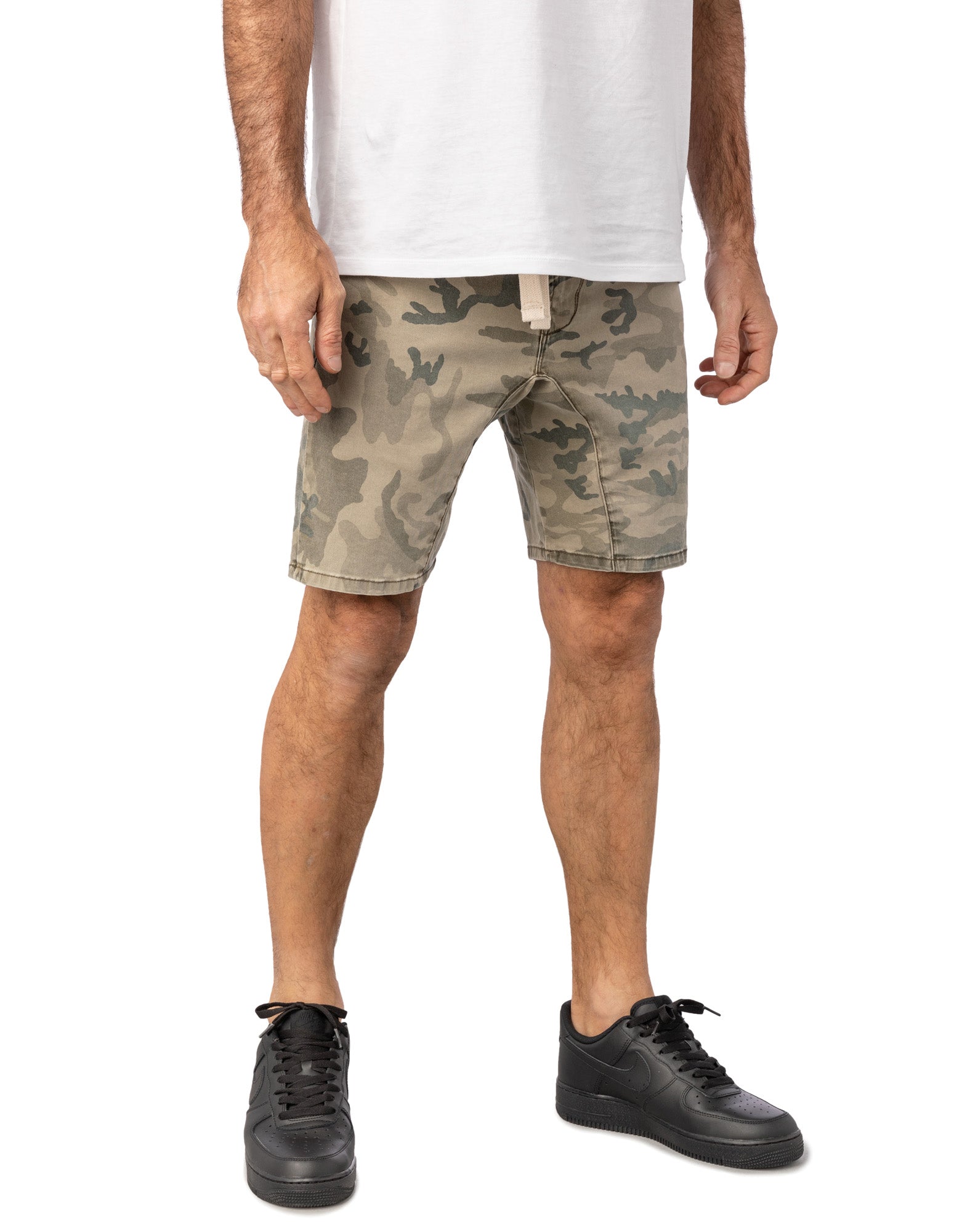 short tapered camogreen2 PULLIN en coton