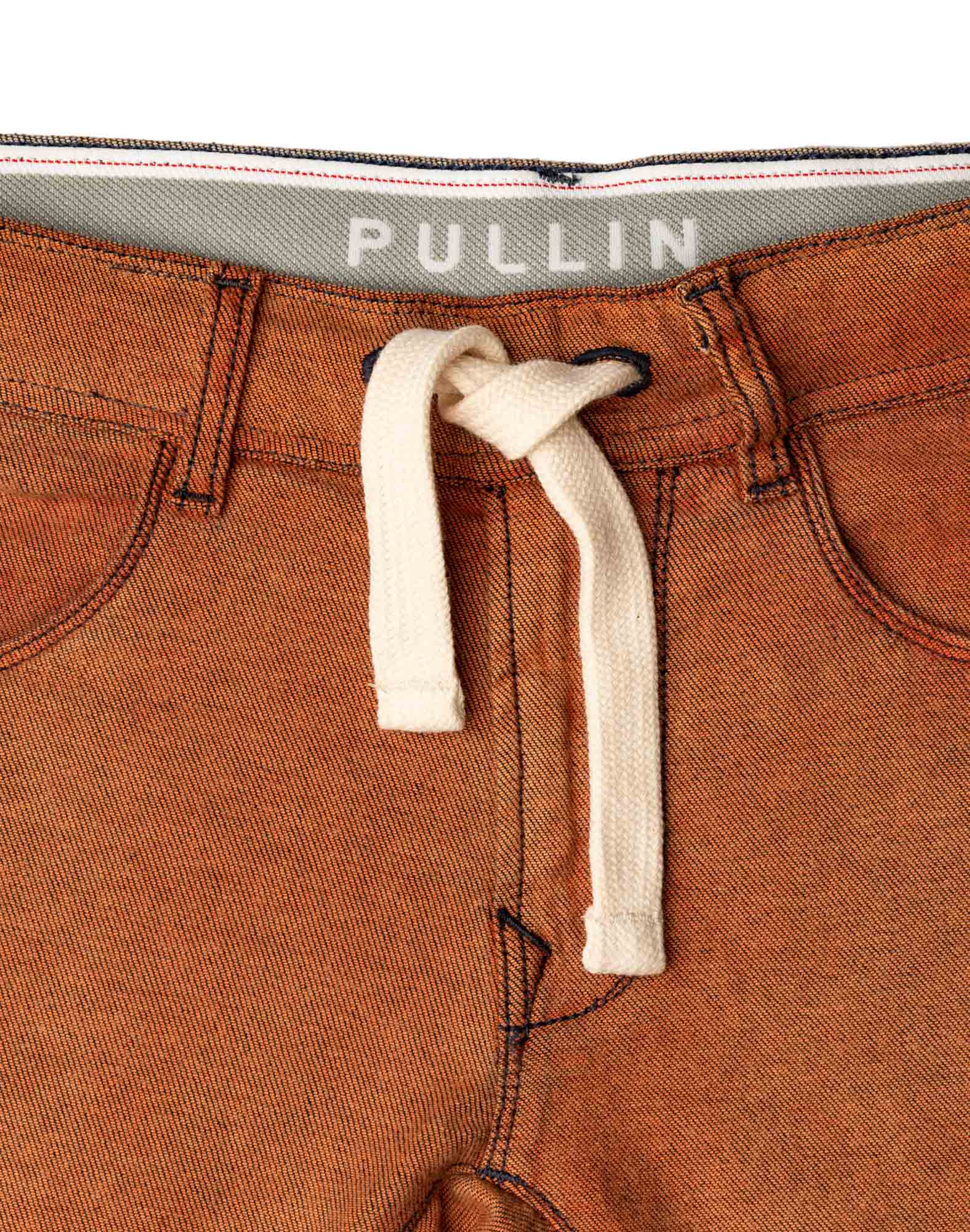 short tapered rustblue PULLIN en coton