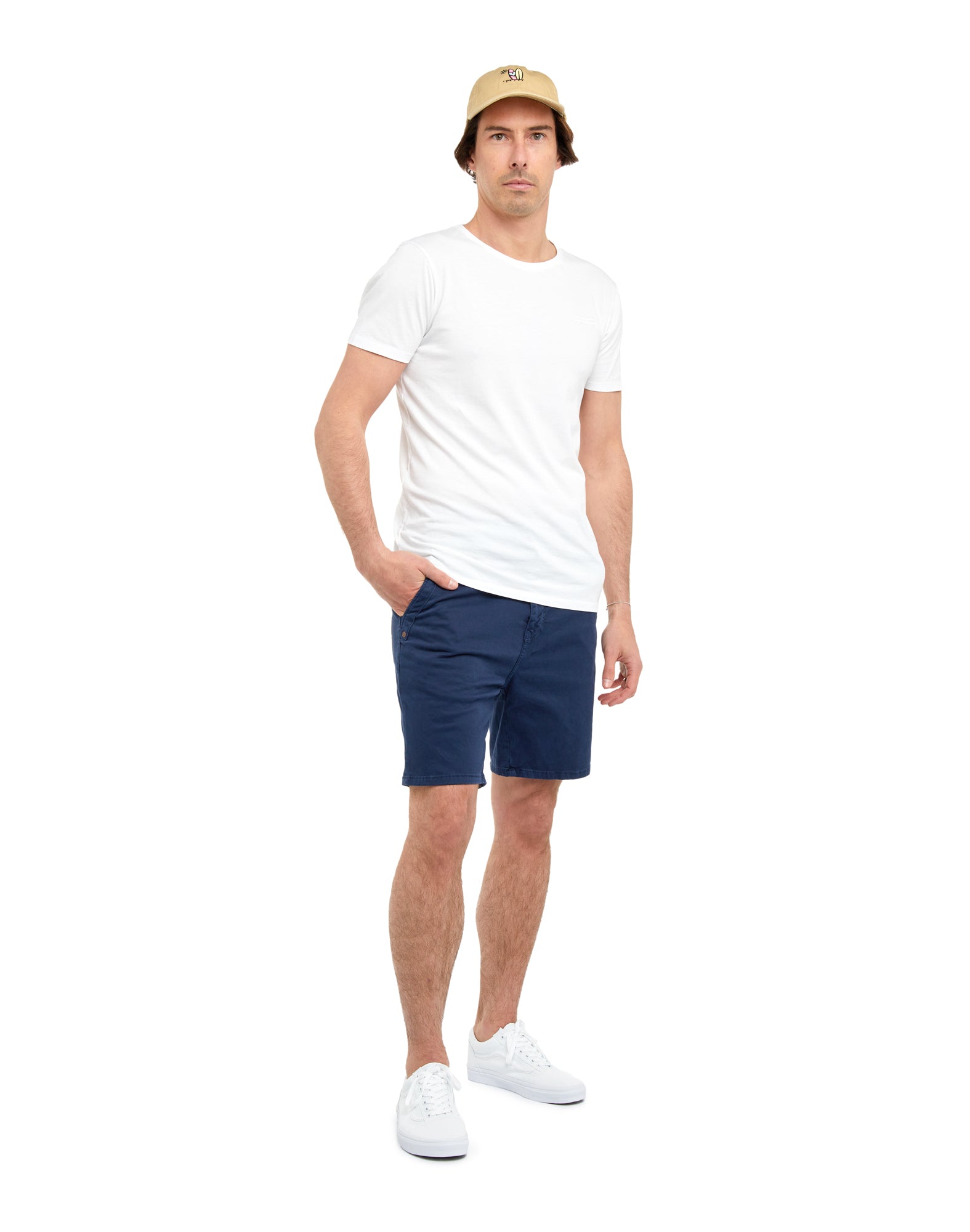 short loose marine PULLIN en coton